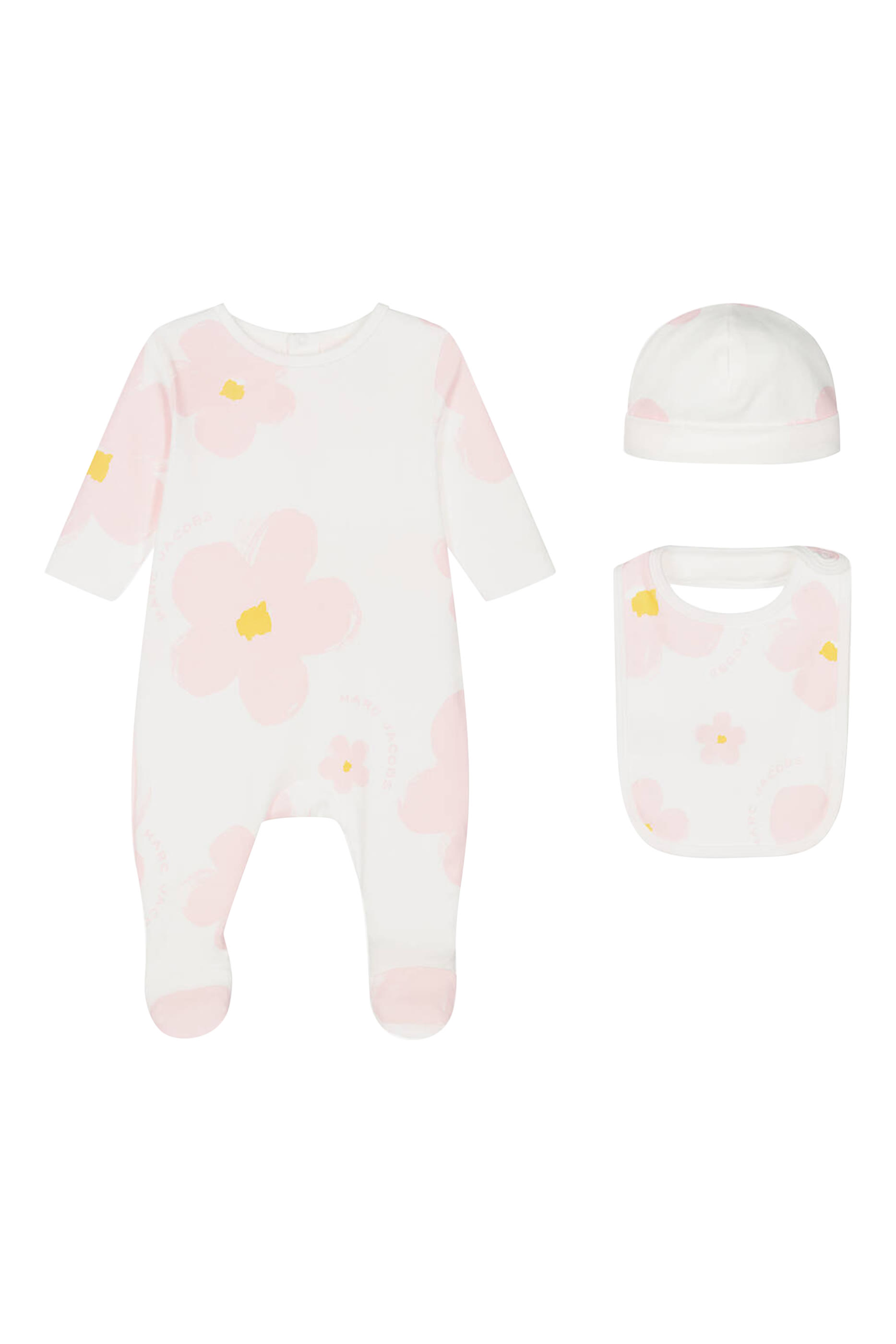 طقم بودي سوت بنقشة زهور للأطفال، 3 قطع