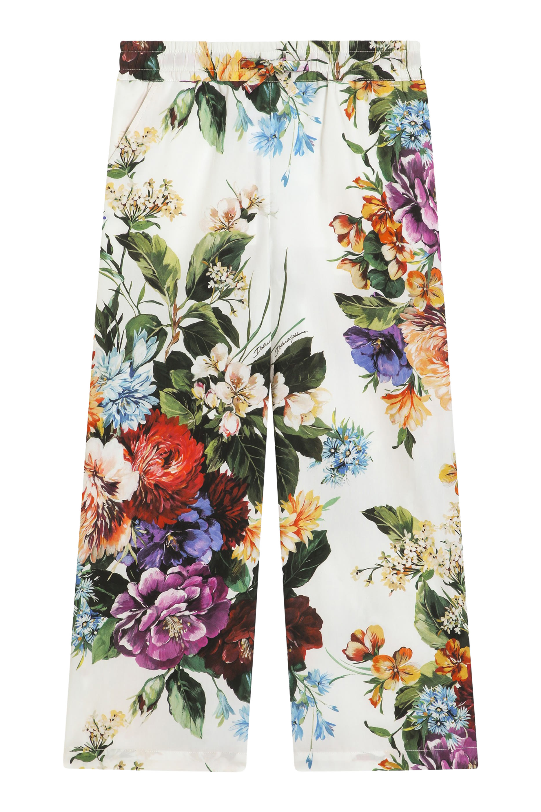 بنطال بنقشة زهور قطن بوبلين للأطفال