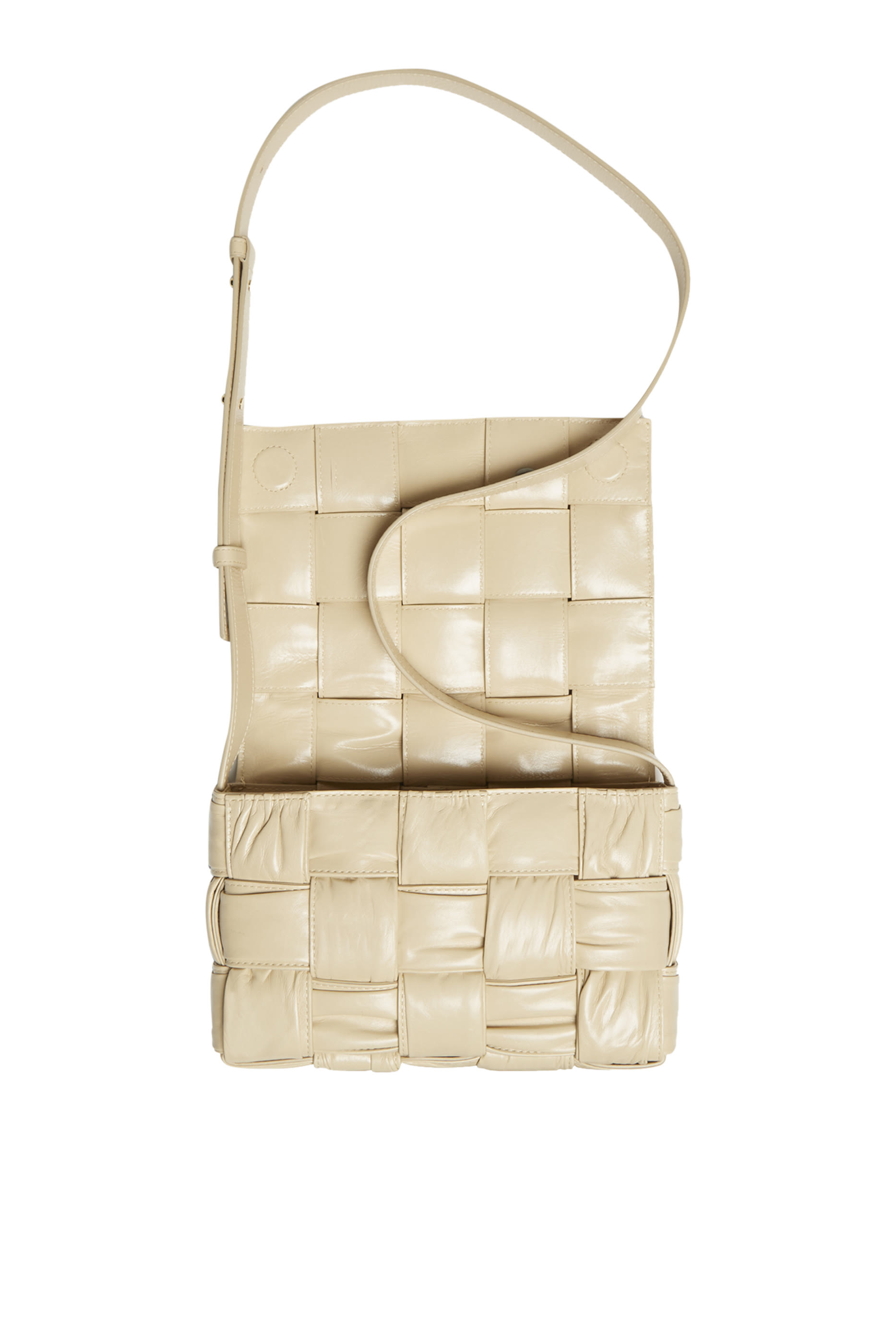 حقيبة كاسيت بتصميم مجدول بطيات