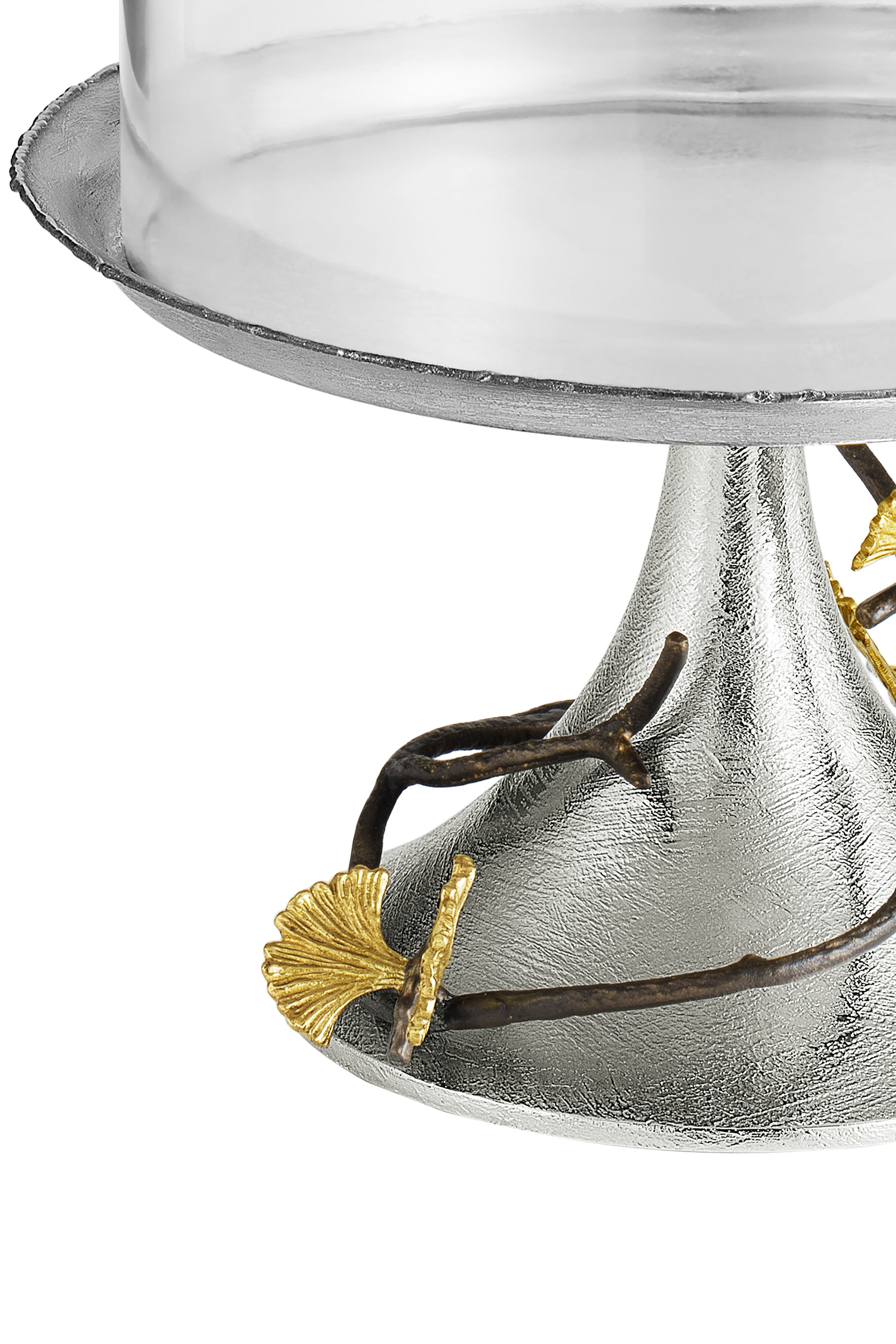 طبق معجنات مع غطاء مقبب بفراشات وزهور جنكة