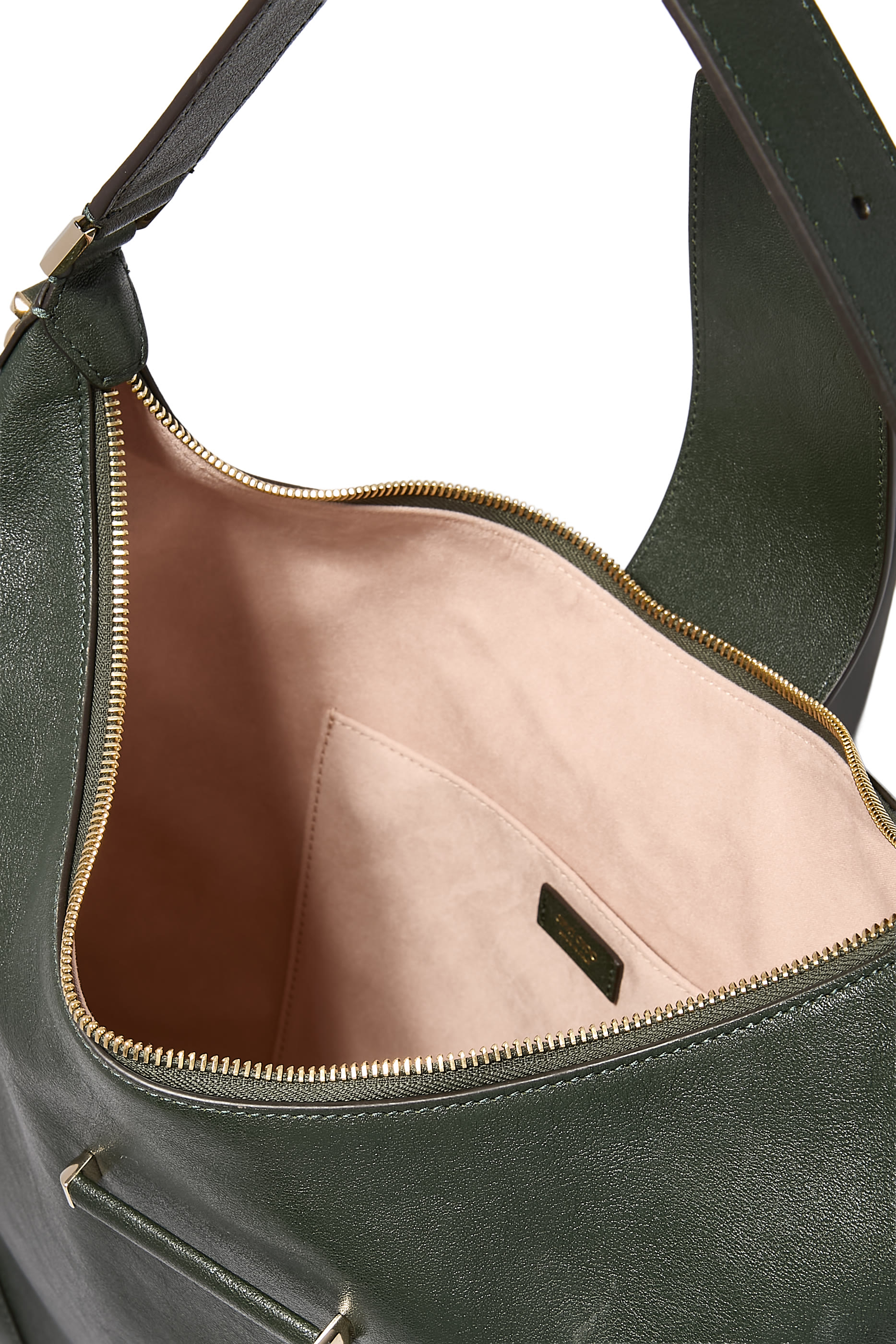 حقيبة هوبو متوسطة بحلية بتصميم قضيب