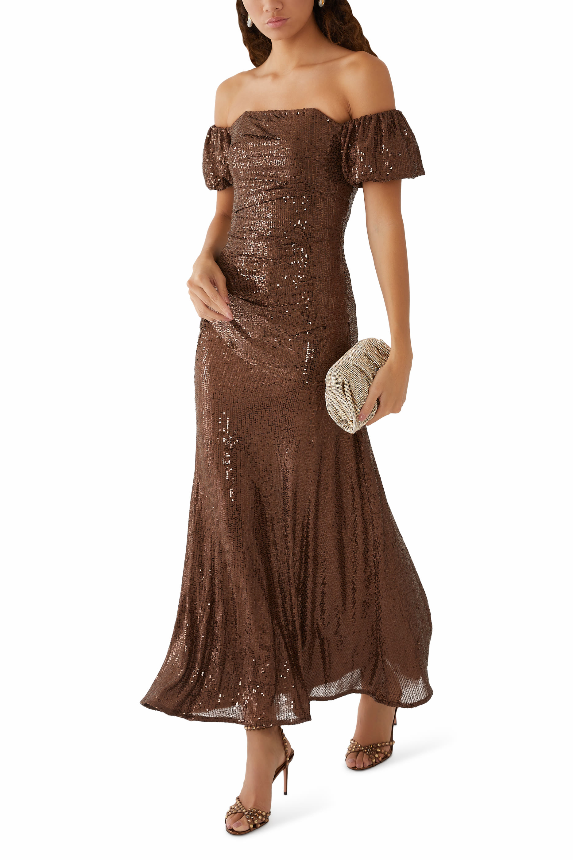 فستان سهرة سانبيم فالنتينا بأكتاف مكشوفة