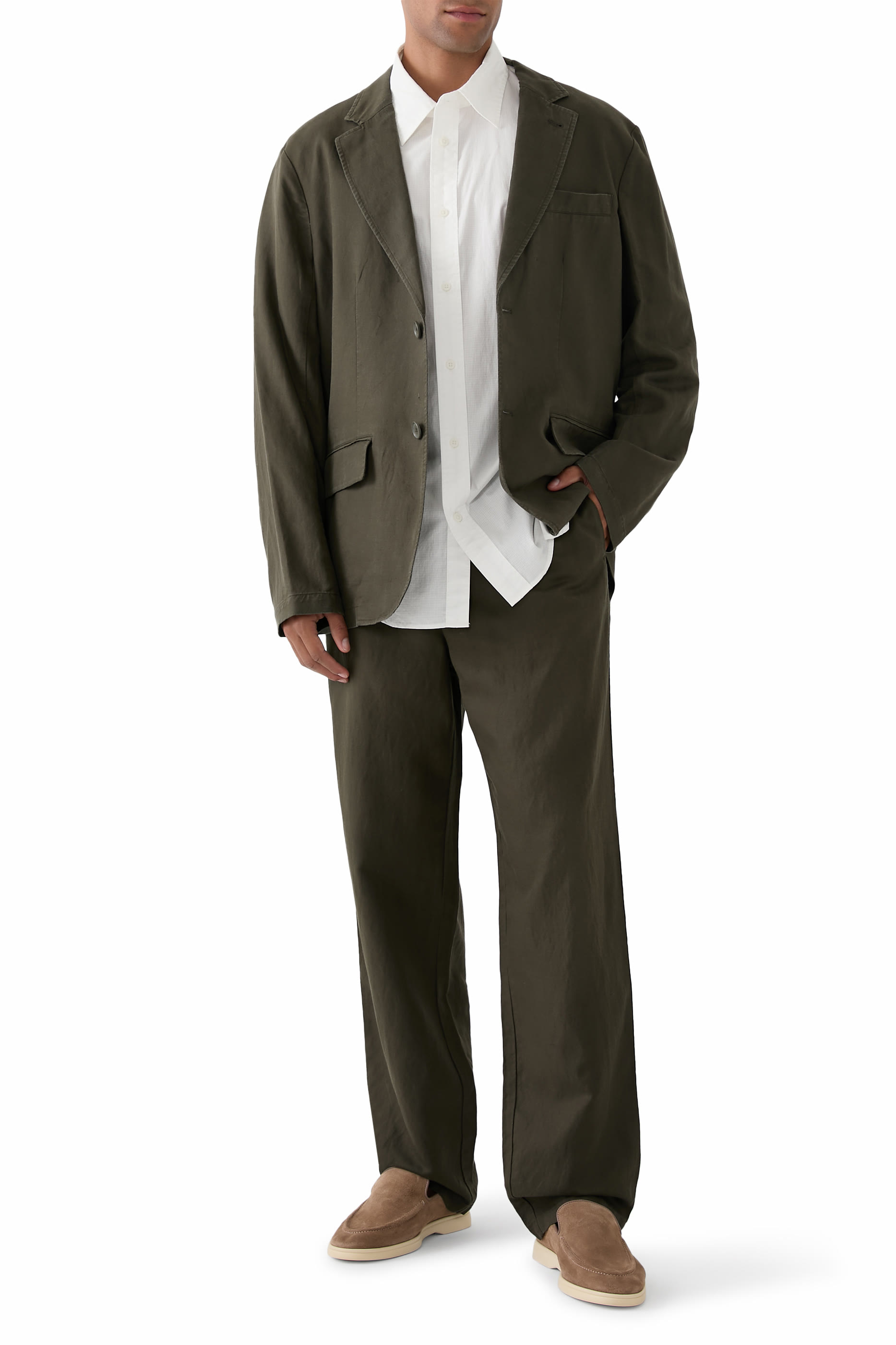 قميص مطرز بشعار الماركة