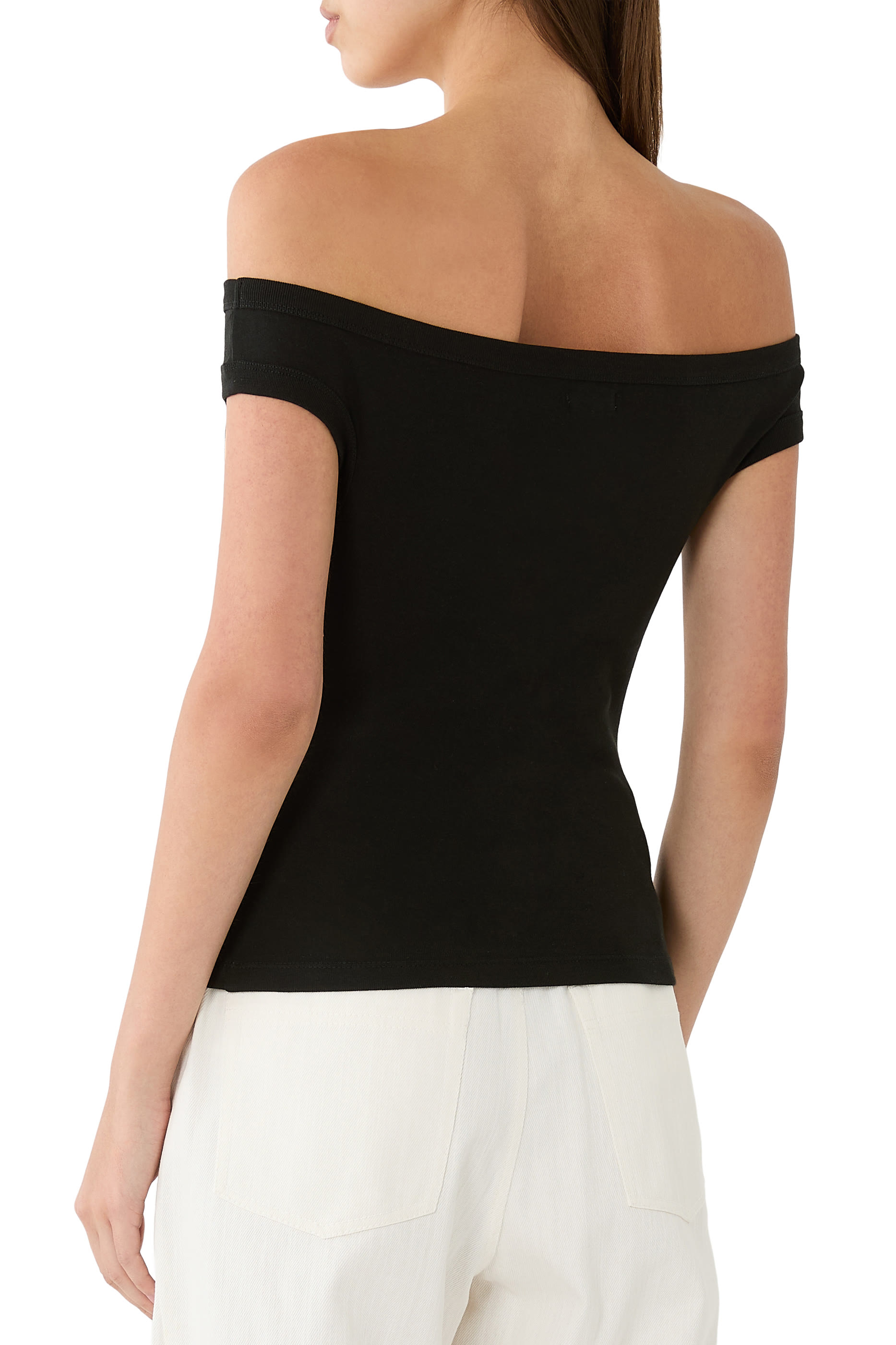 بلوزة بأكتاف مكشوفة قطن عضوي