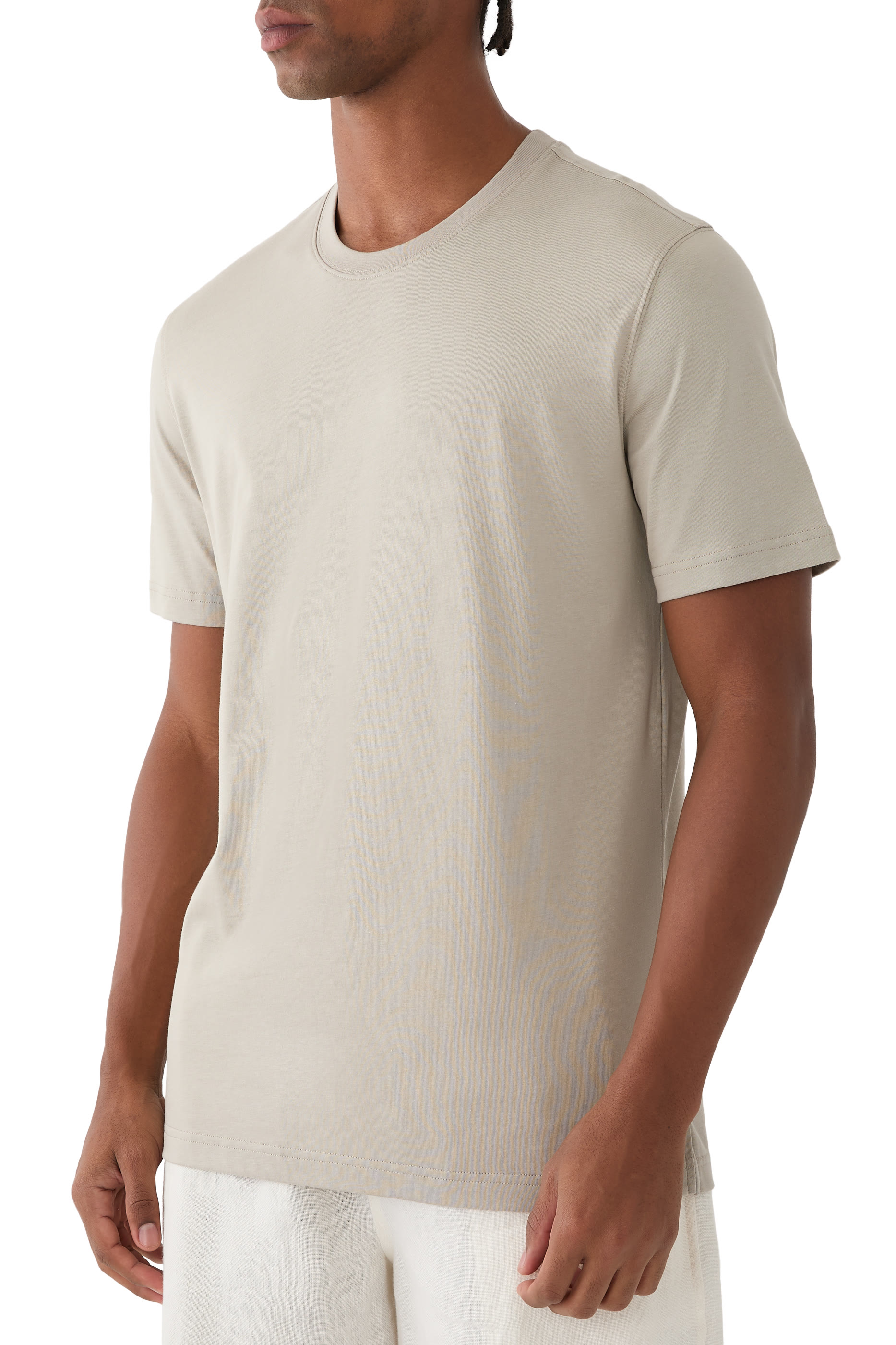 تيشيرت سينغل قطن سوبيما جيرسيه مطاطي