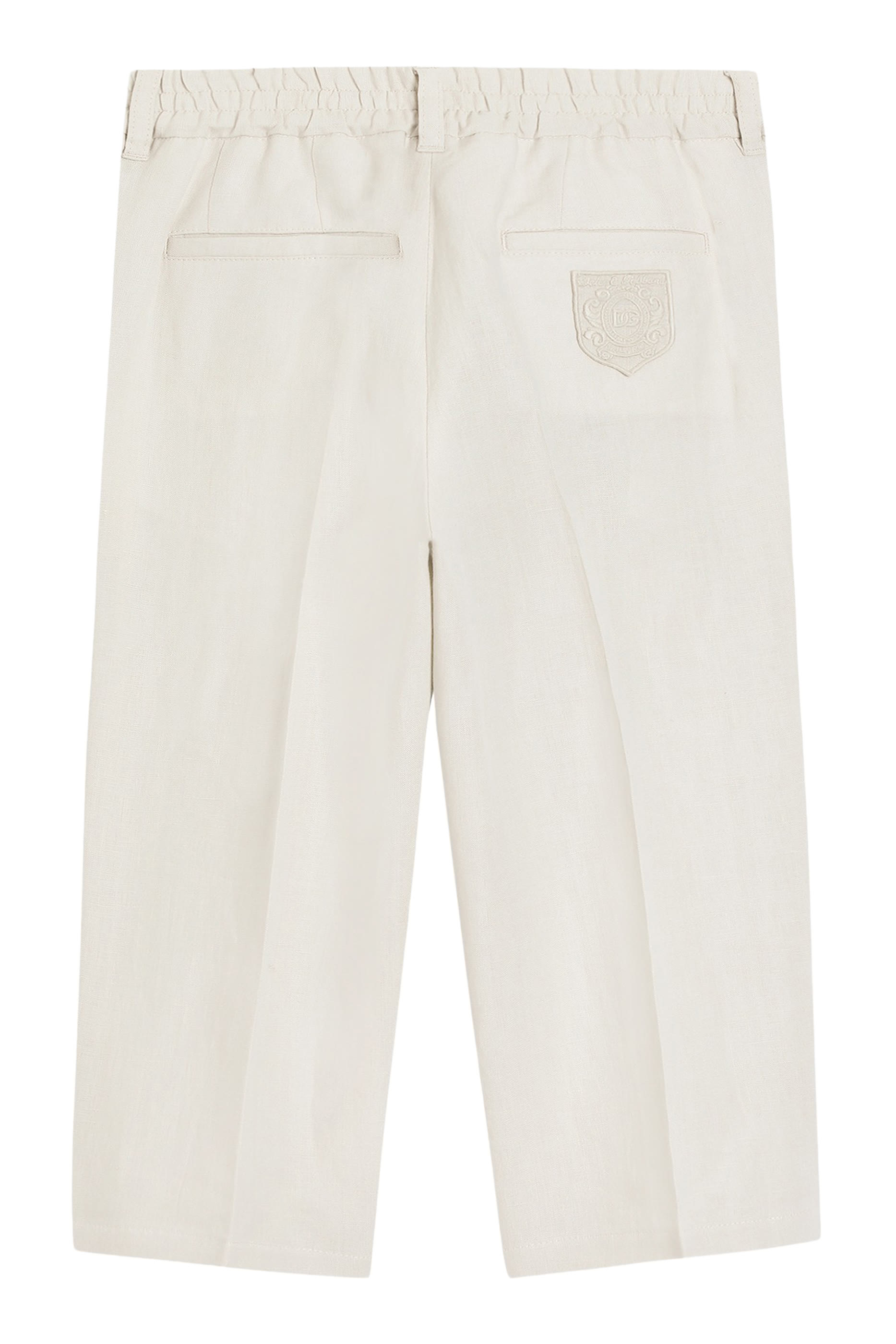 بنطال كتان بشعار الماركة للأطفال