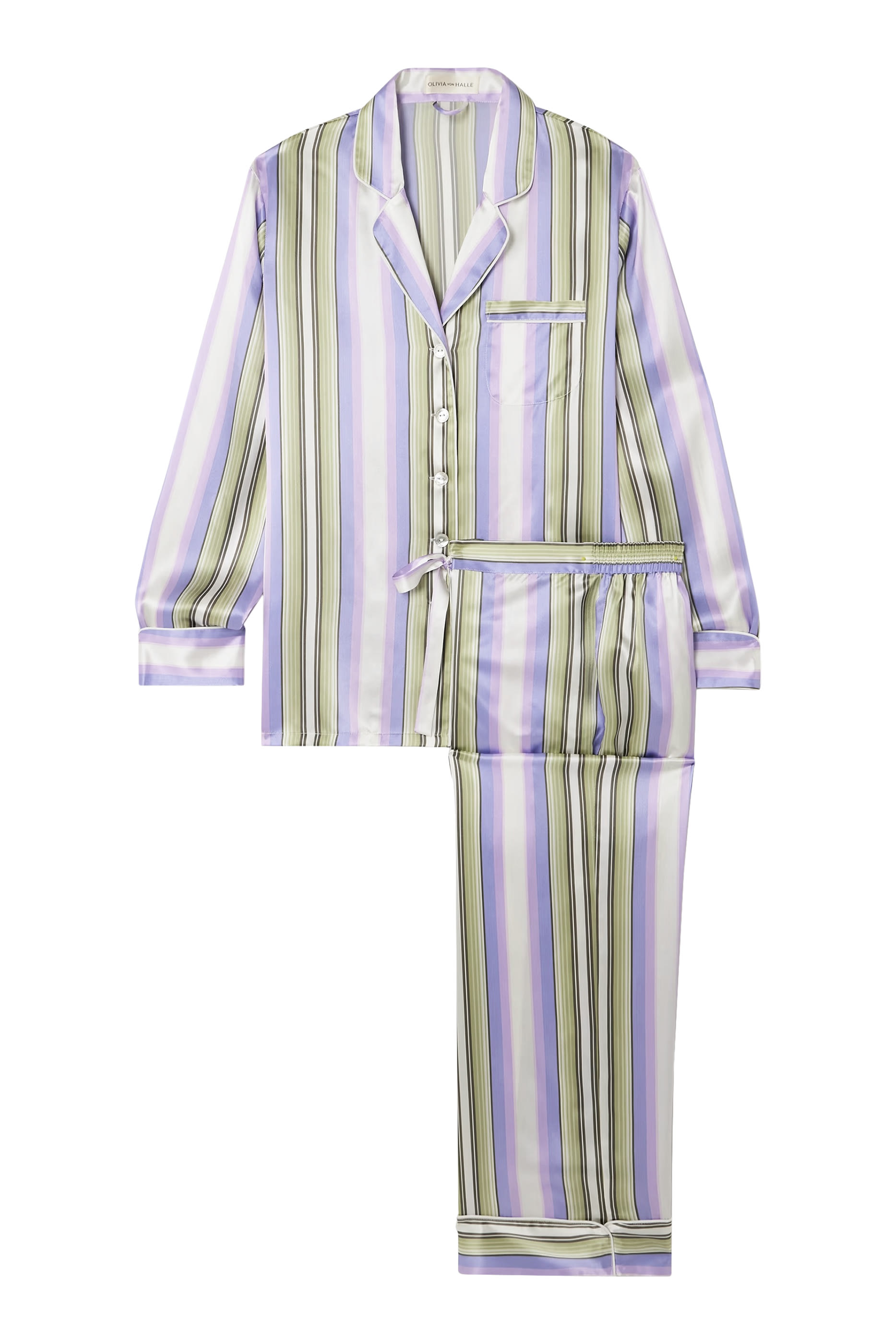 طقم بيجاما ليلا أبالون بلون فيروزي بنقشة زهور