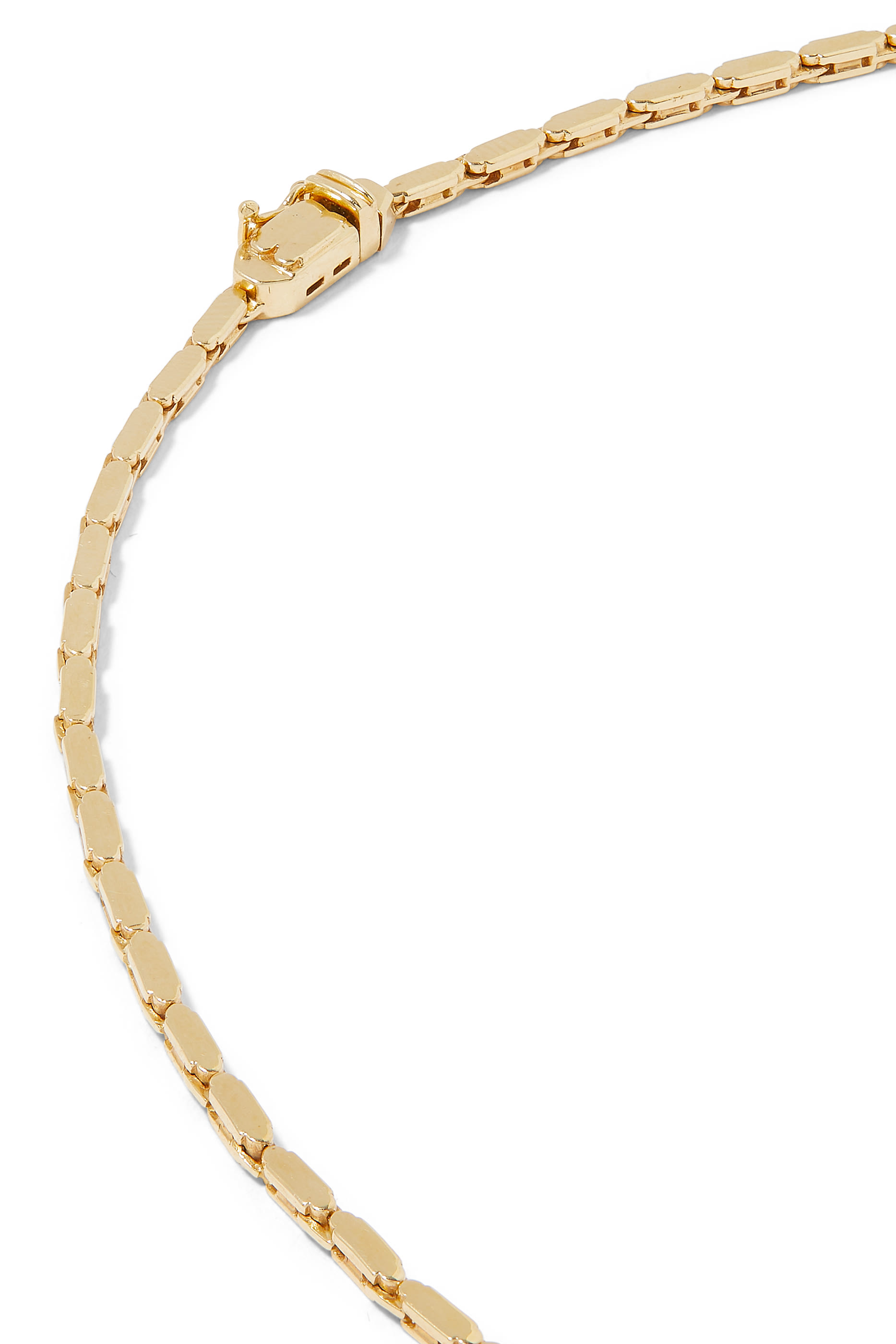 قلادة تنس مرصعة بالماس ذهب أصفر عيار 18