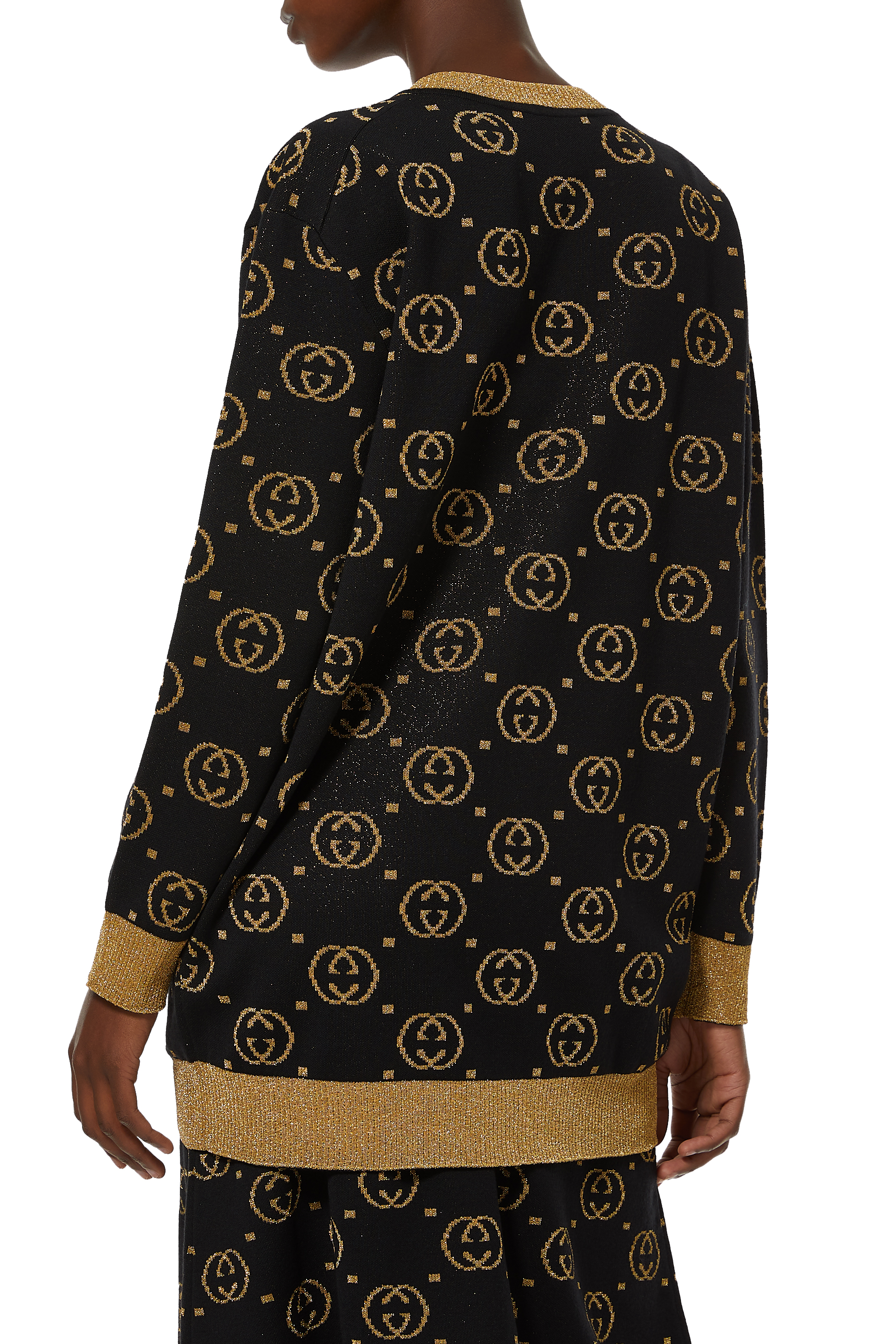 كارديغان بنقشة شعار GG