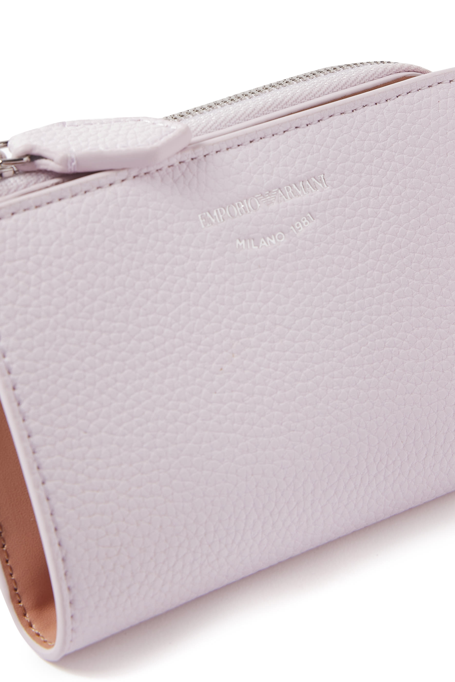 محفظة صغيرة ثنائية الطي بشعار الماركة