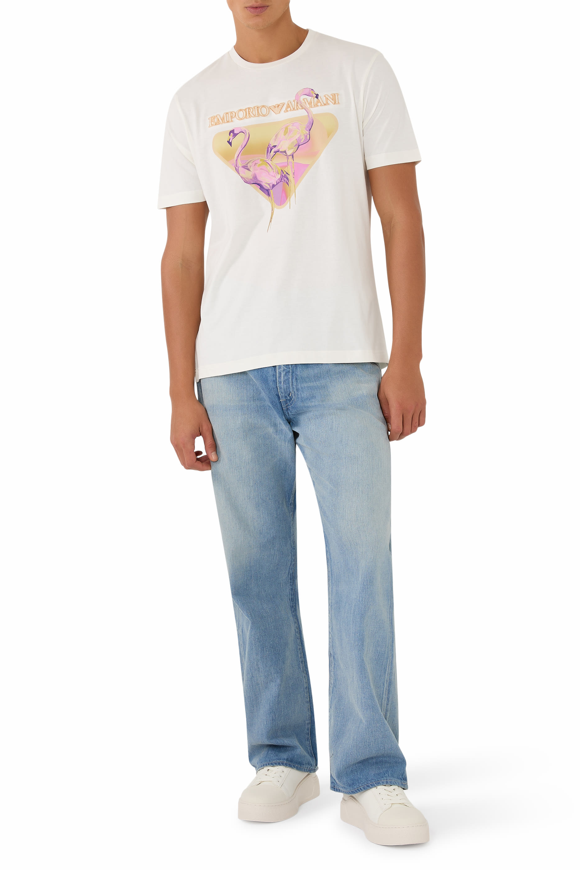 تيشيرت بنقشة غرافيكية جيرسيه