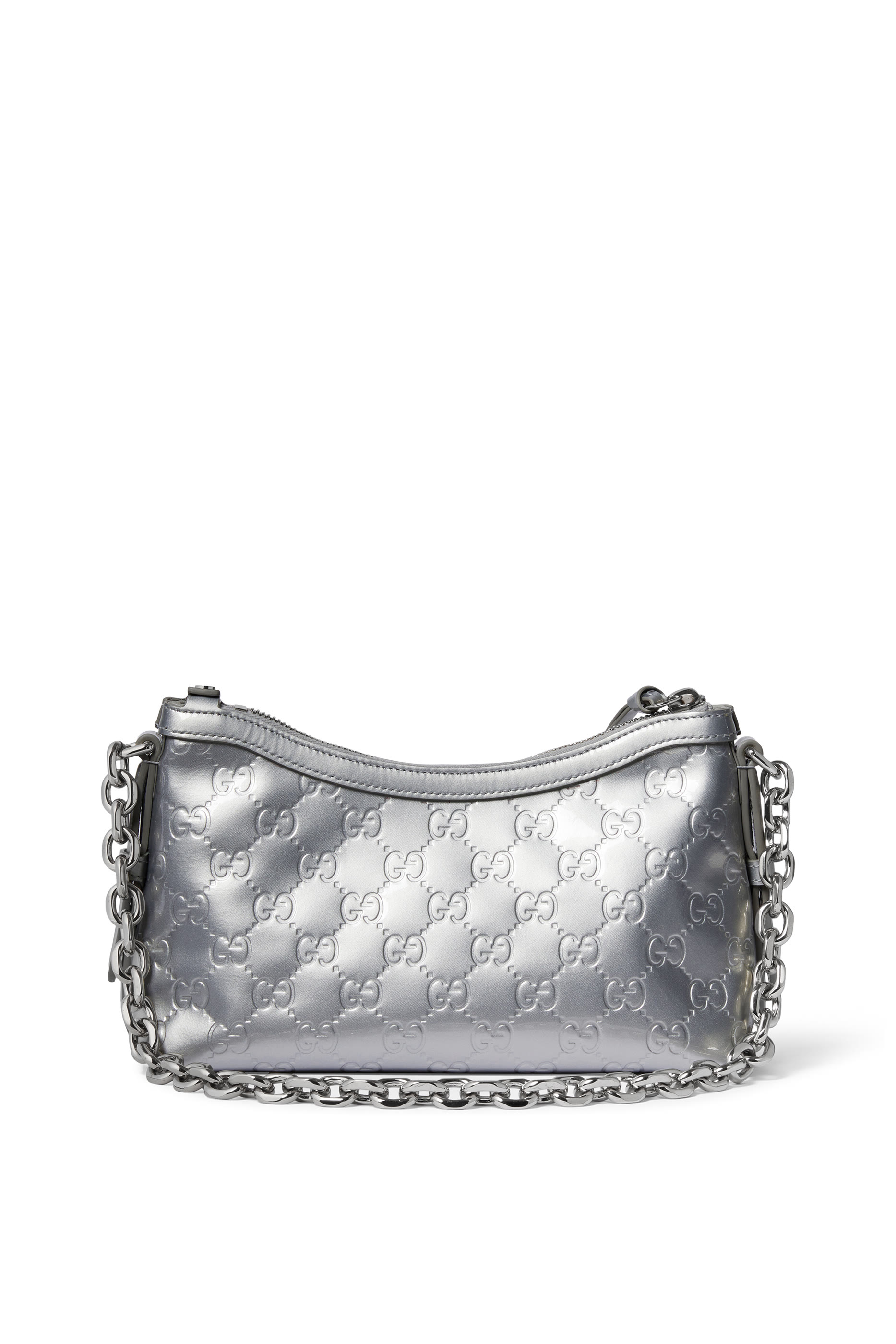 حقيبة كتف صغيرة مزينة بشعار الماركة