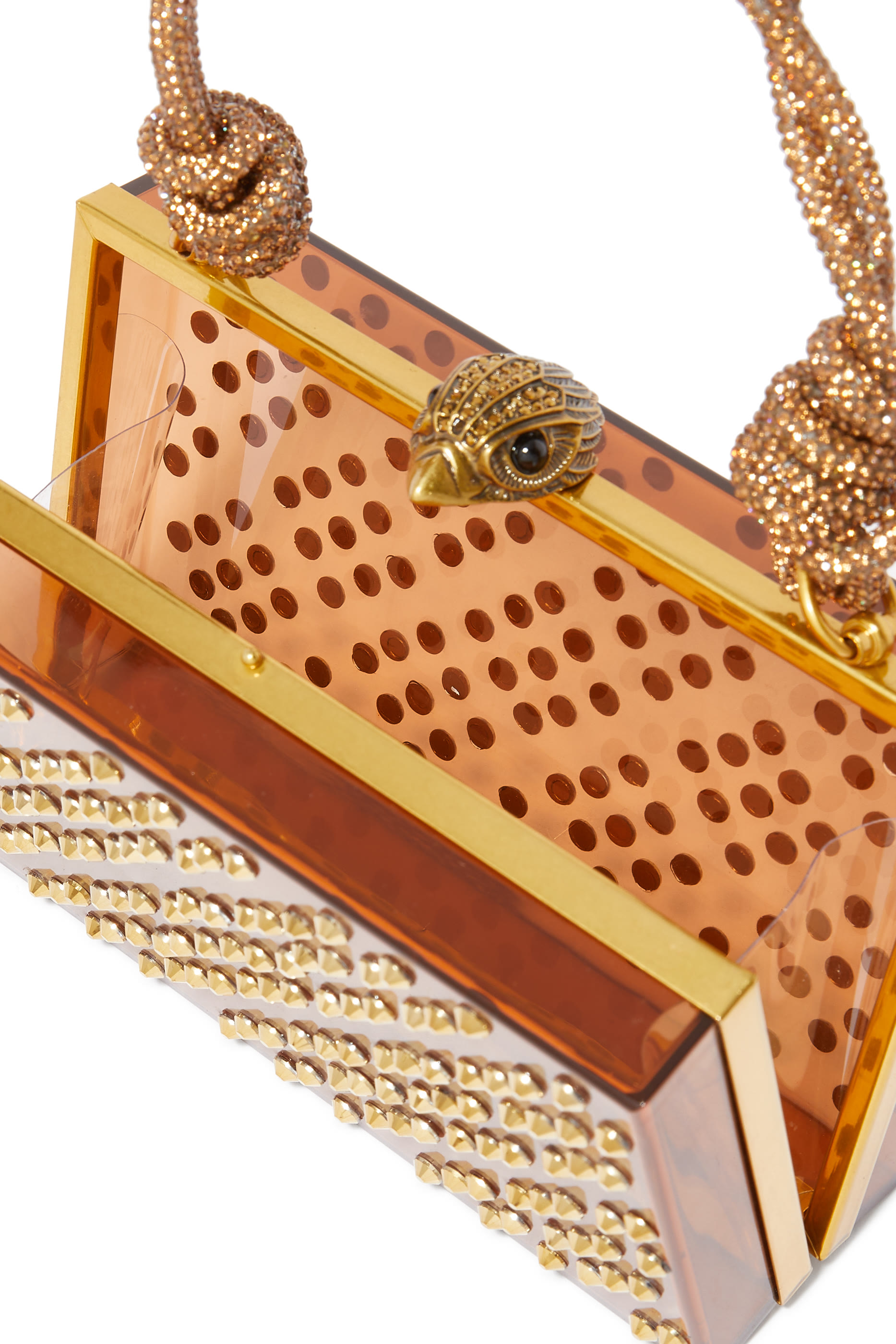 حقيبة كلاتش بتصميم صندوق مزينة بأحجار الراين توروتواز