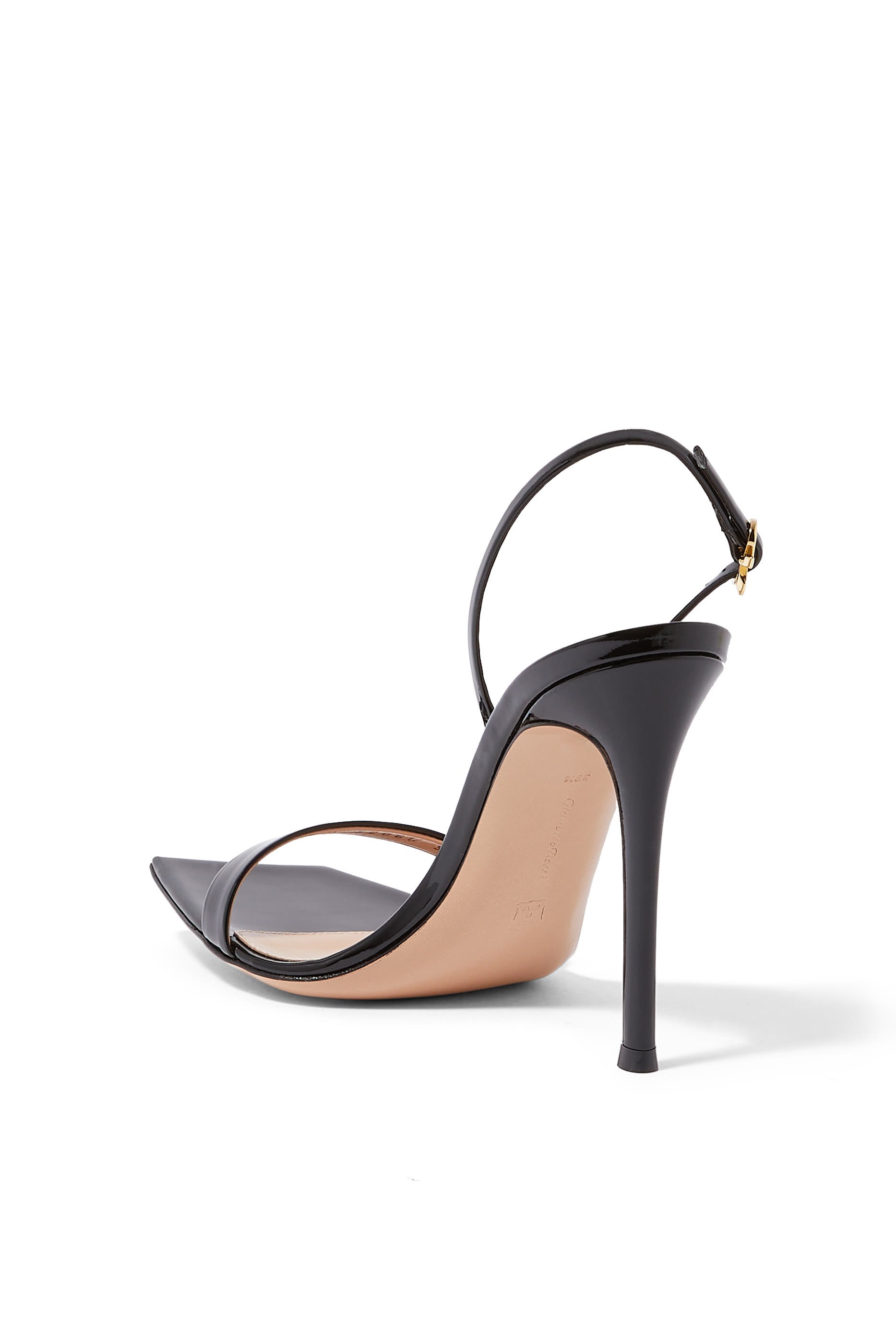 صندل ريبون 105 بكعب عالي جلد لامع