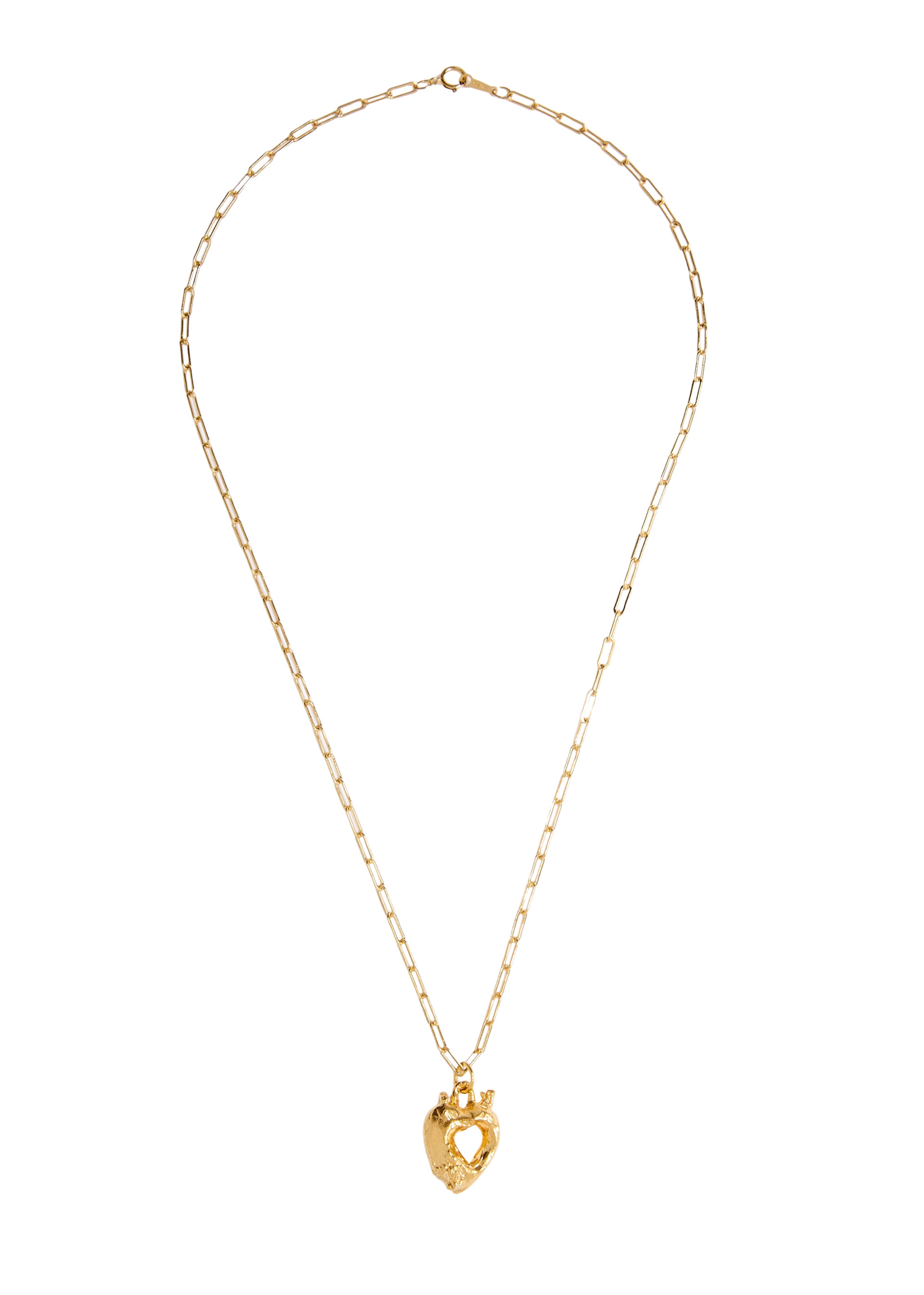 قلادة ذا لافرز باكت بدلاية على شكل قلب برونز مطلي بالذهب عيار 24