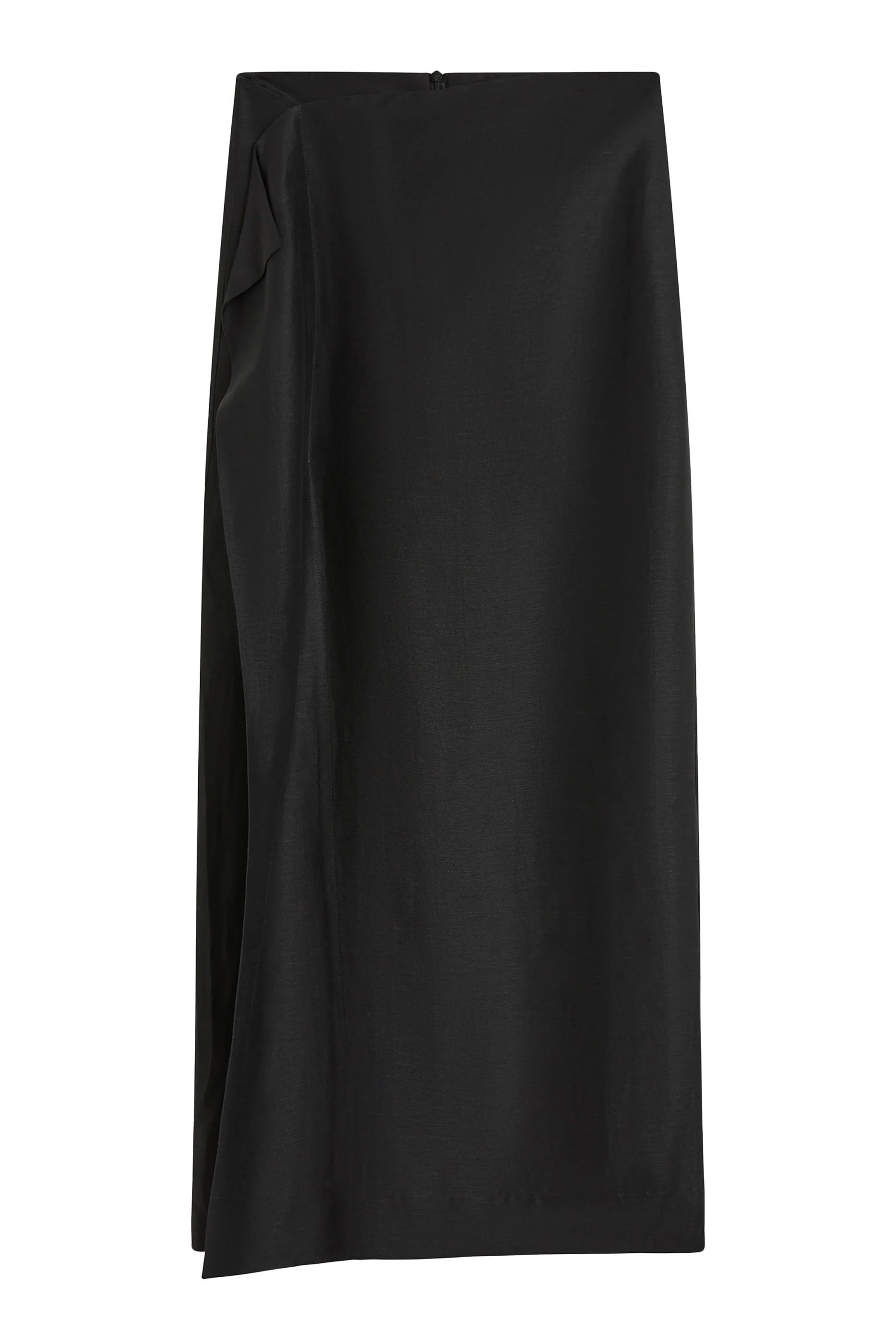 تنورة بورميو طويلة بتصميم ملفوف كتان