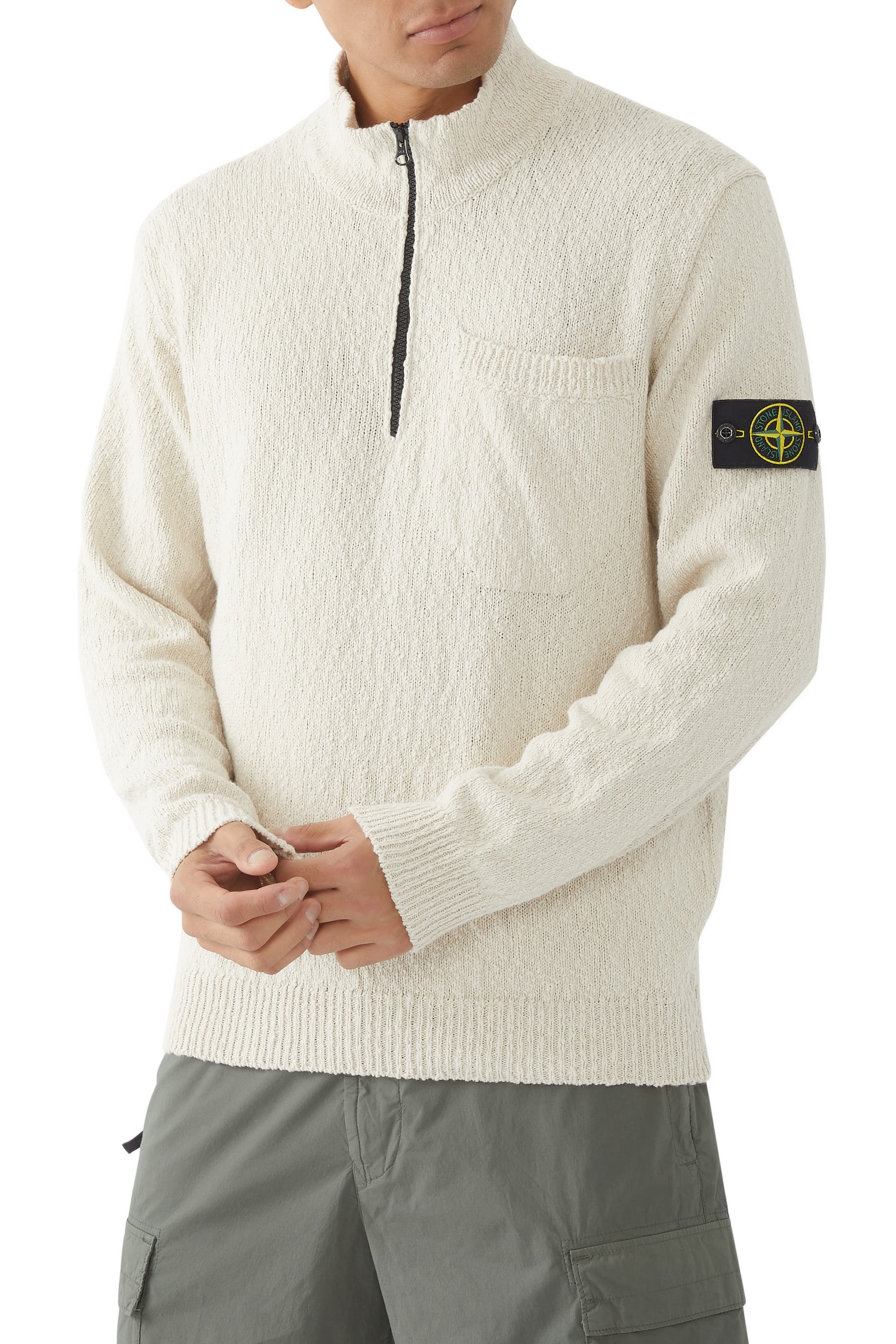 Half-Zipper Knit Sweater