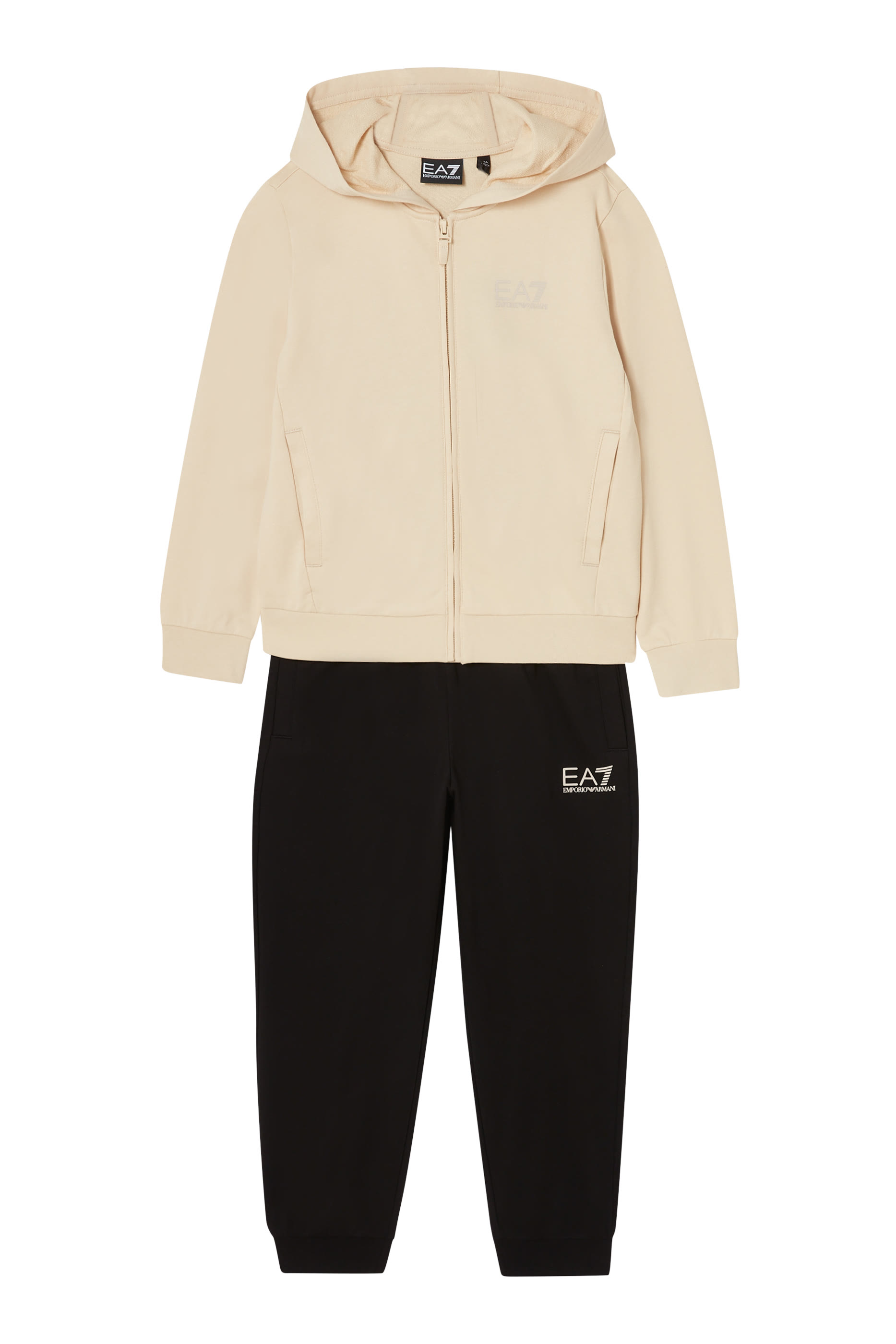 طقم بدلة هودي رياضي بشعار الماركة للأطفال