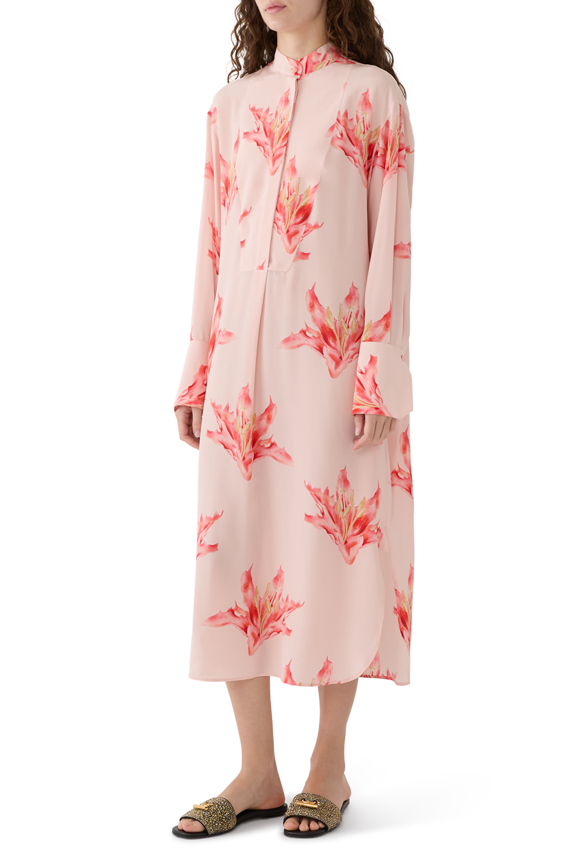 تيشيرت بطبعة زهور وغزال للأطفال