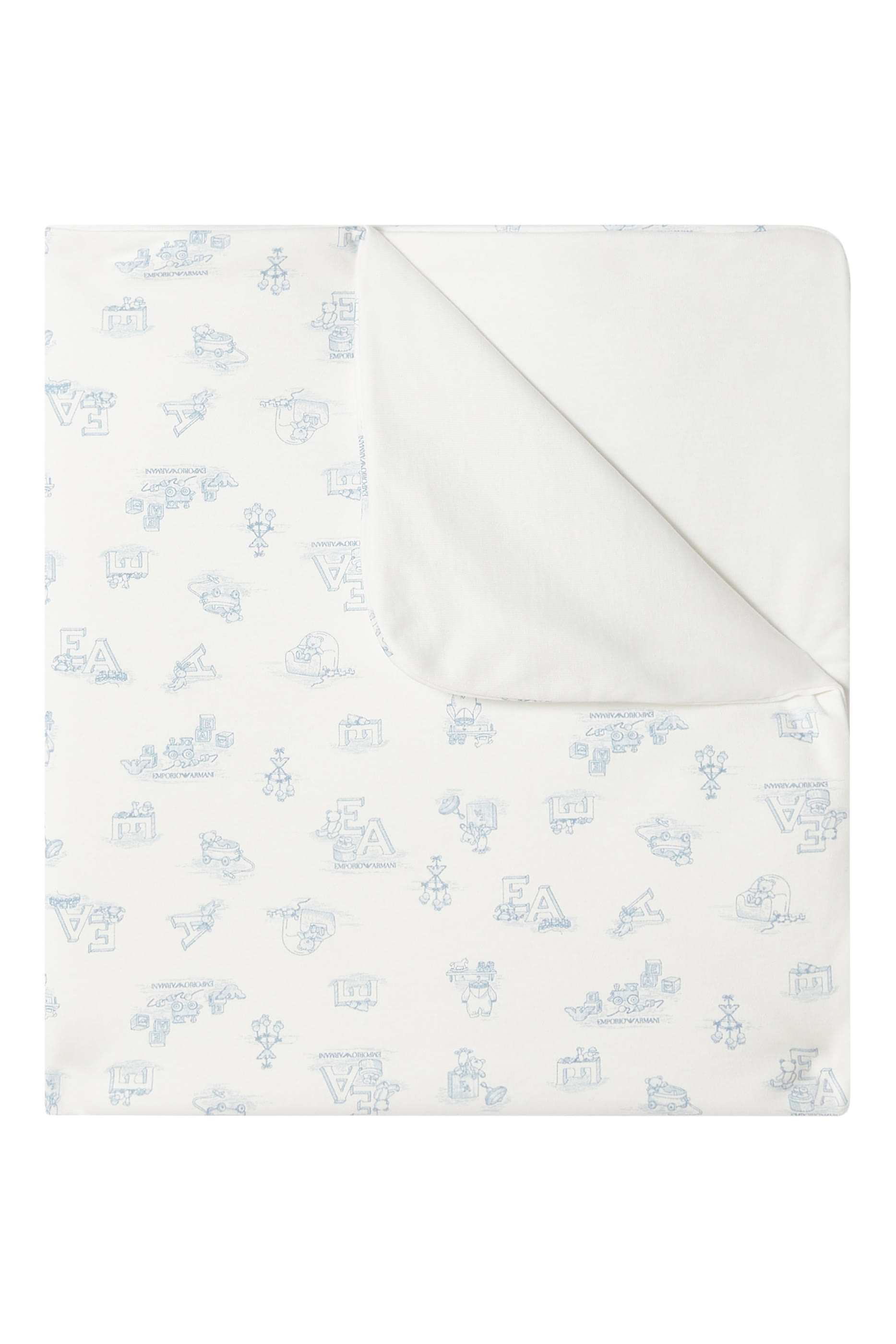 بطانية بنقشة شعار الماركة بحجم صغير للأطفال