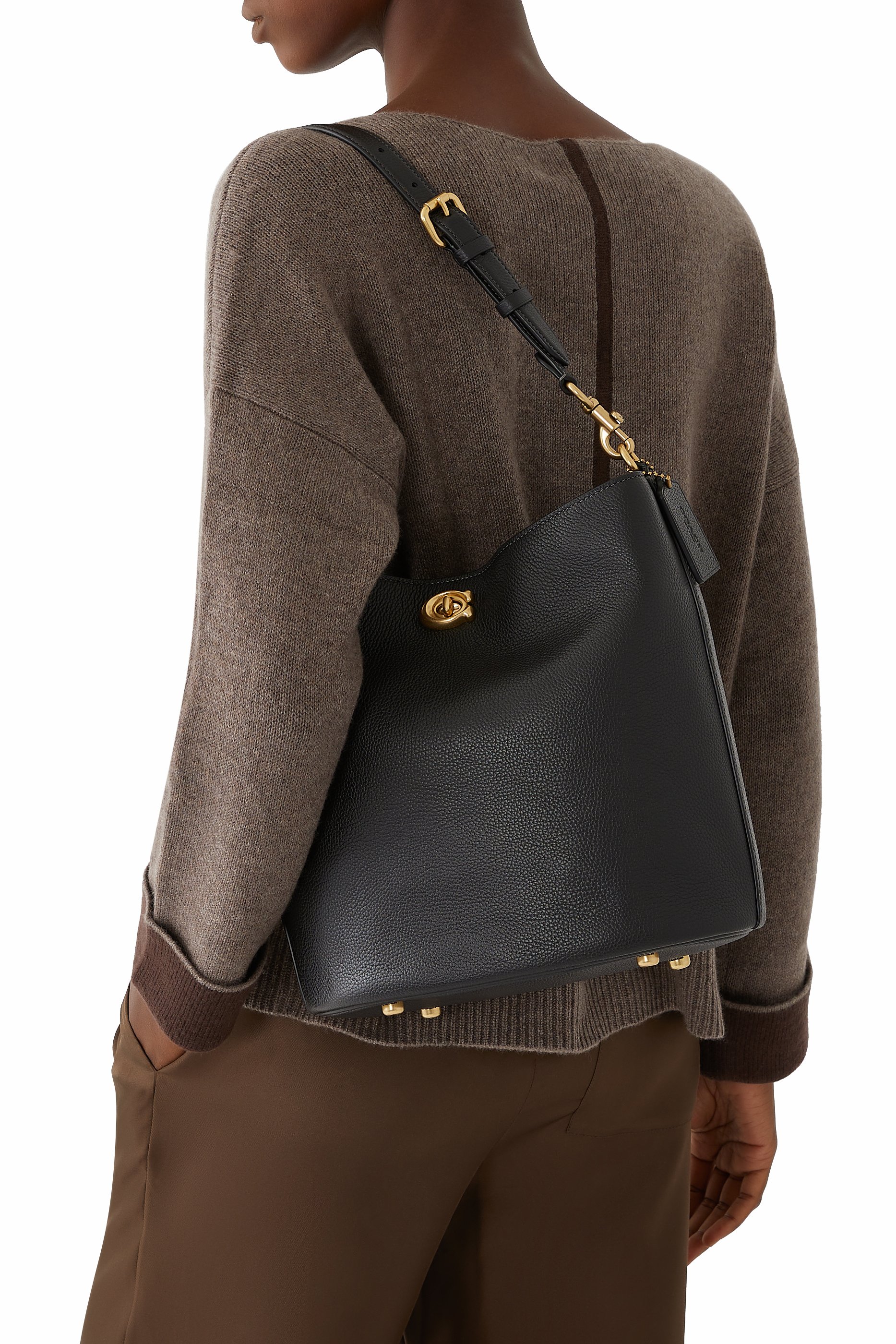 حقيبة باكيت ويلو جلد لامع