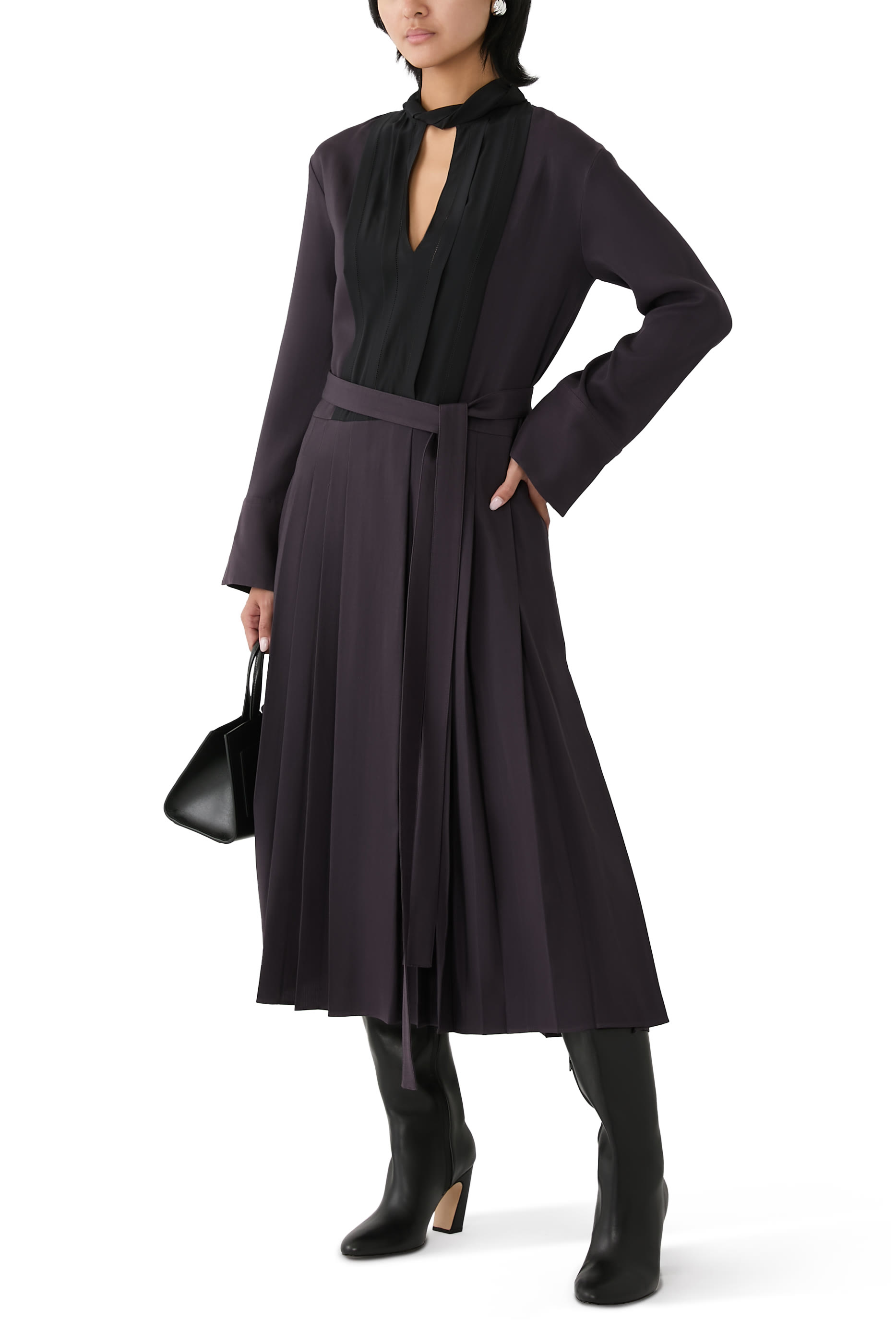 فستان سهرة دوريس متوسط الطول