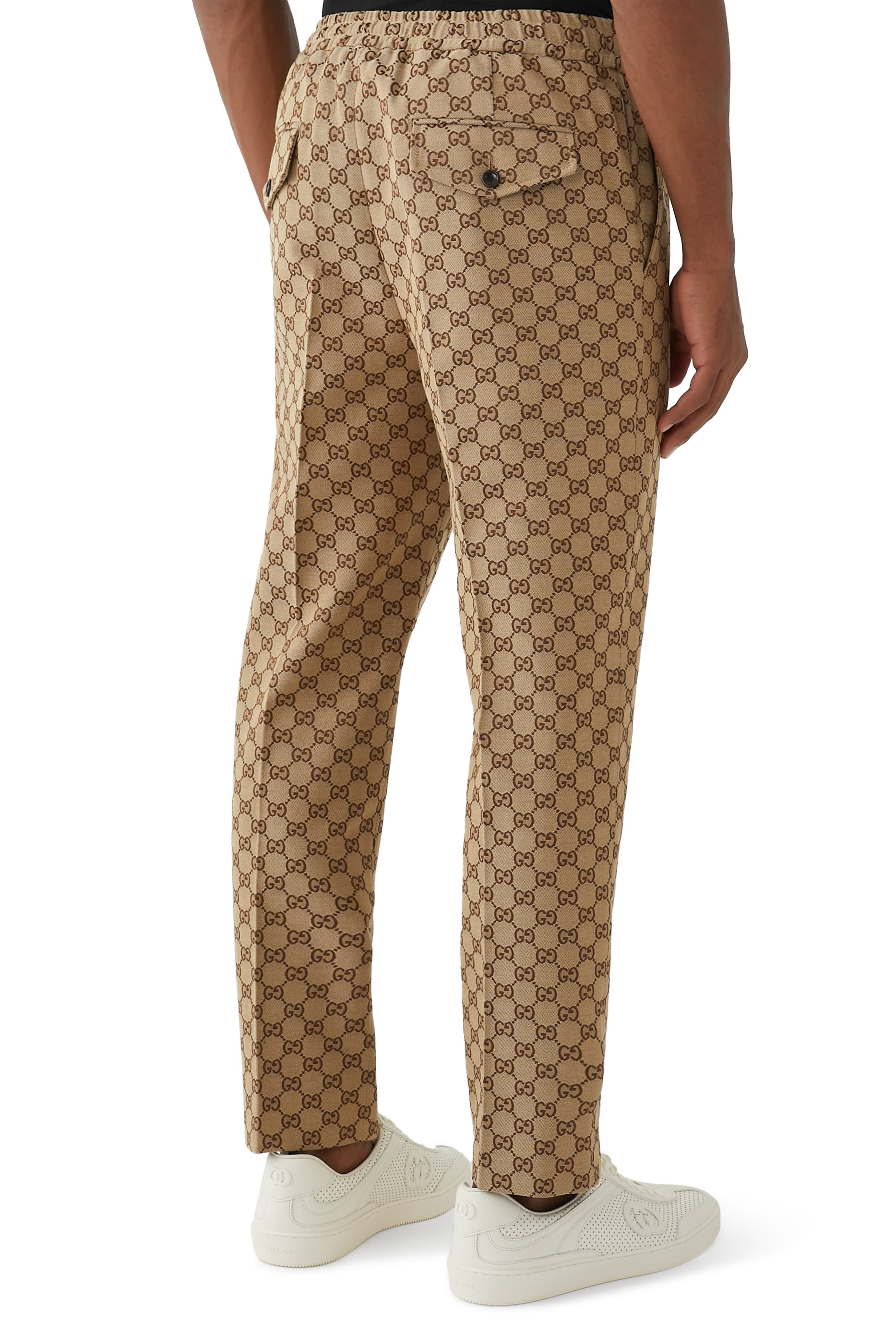 بنطال رياضي بطبعات شعار الماركة قماش قنب