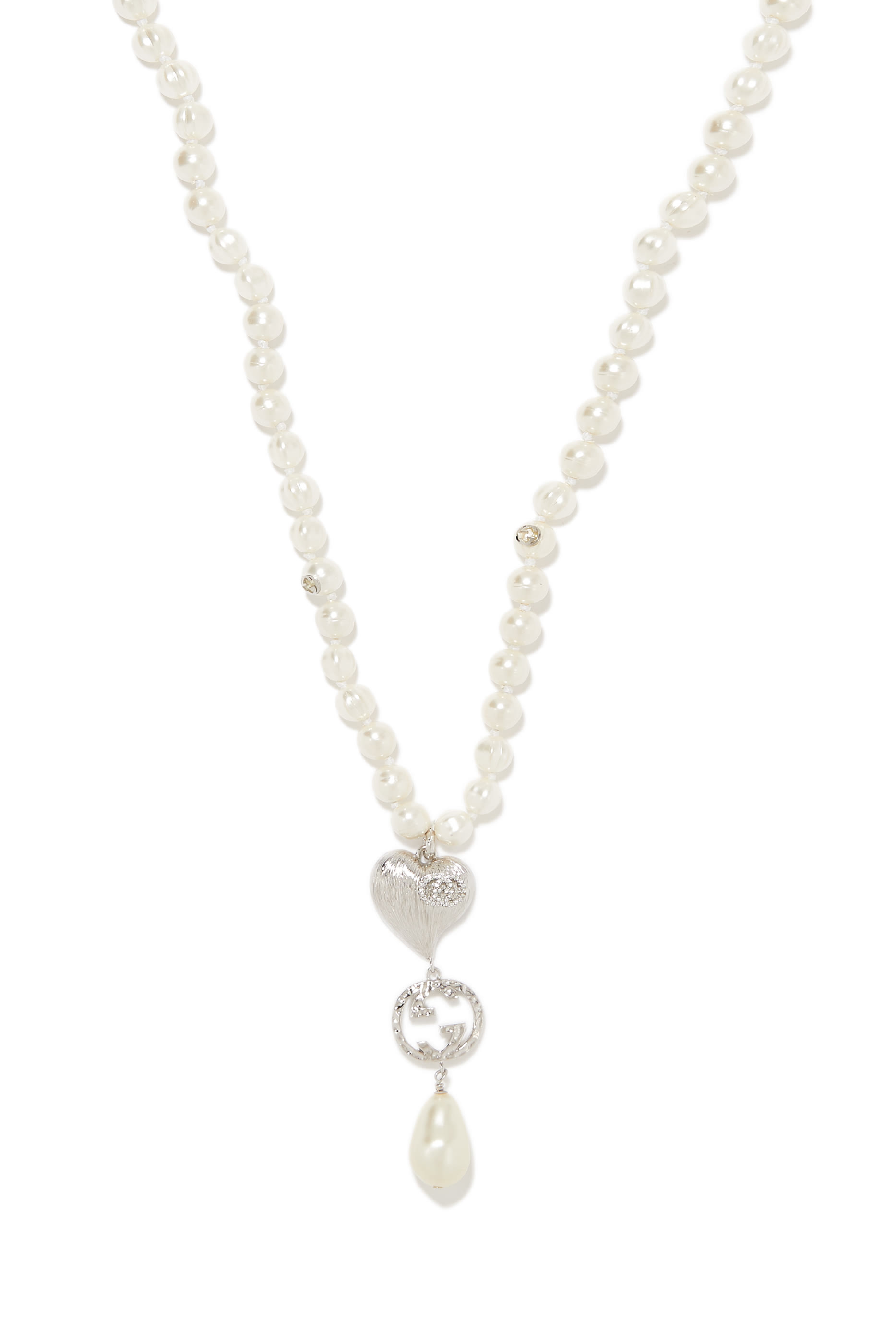 قلادة طويلة مرصعة بلؤلؤ بدلاية