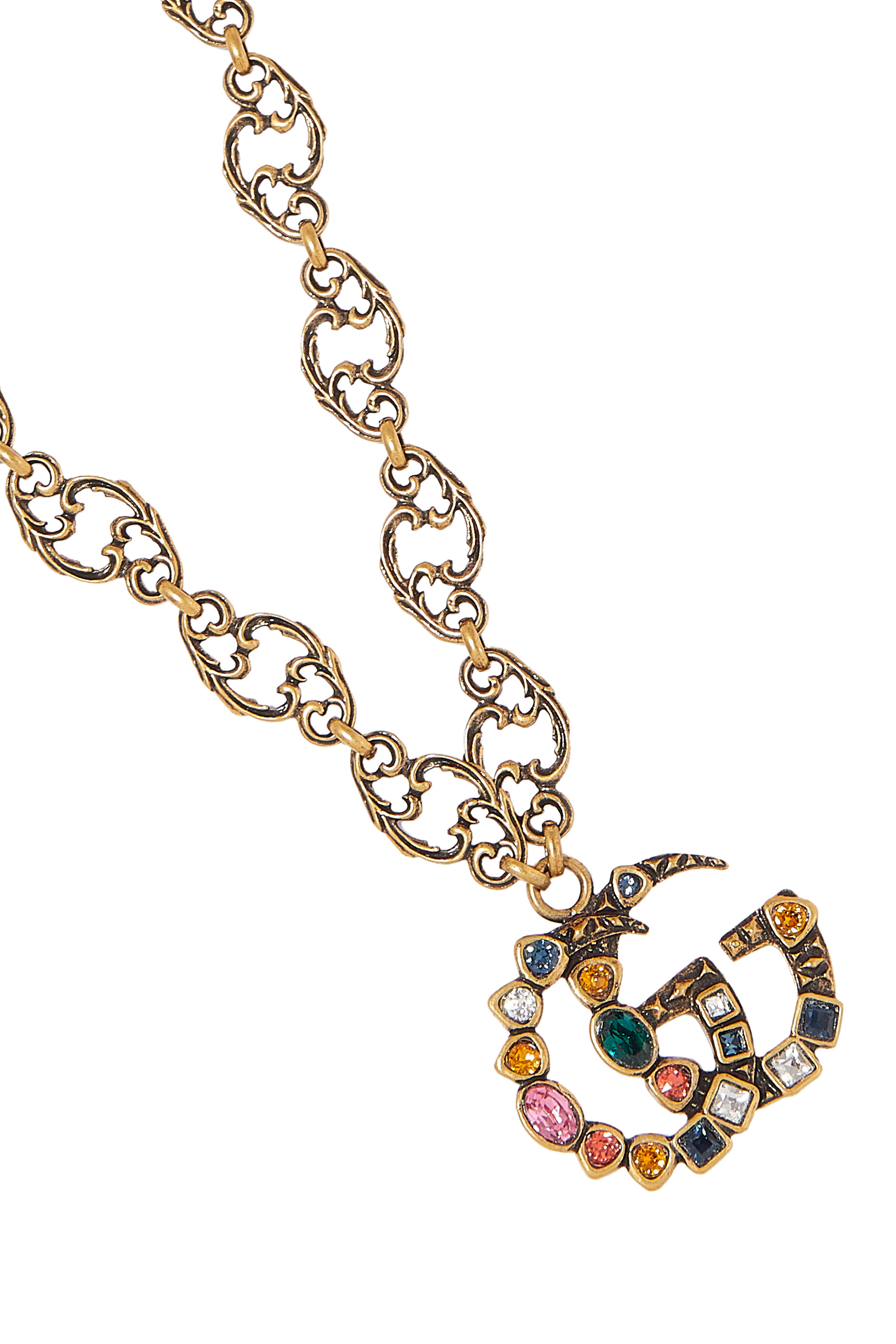 قلادة بدلاية حرفي GG مرصعة بالكريستال