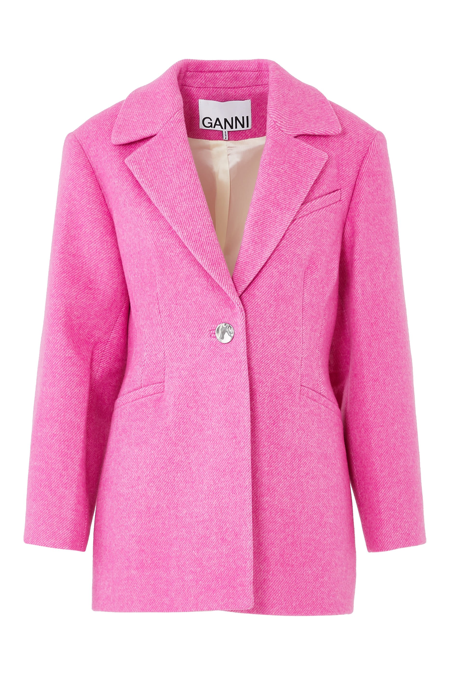 بليزر بدلة بقصة مناسبة للجسم تويل صوف