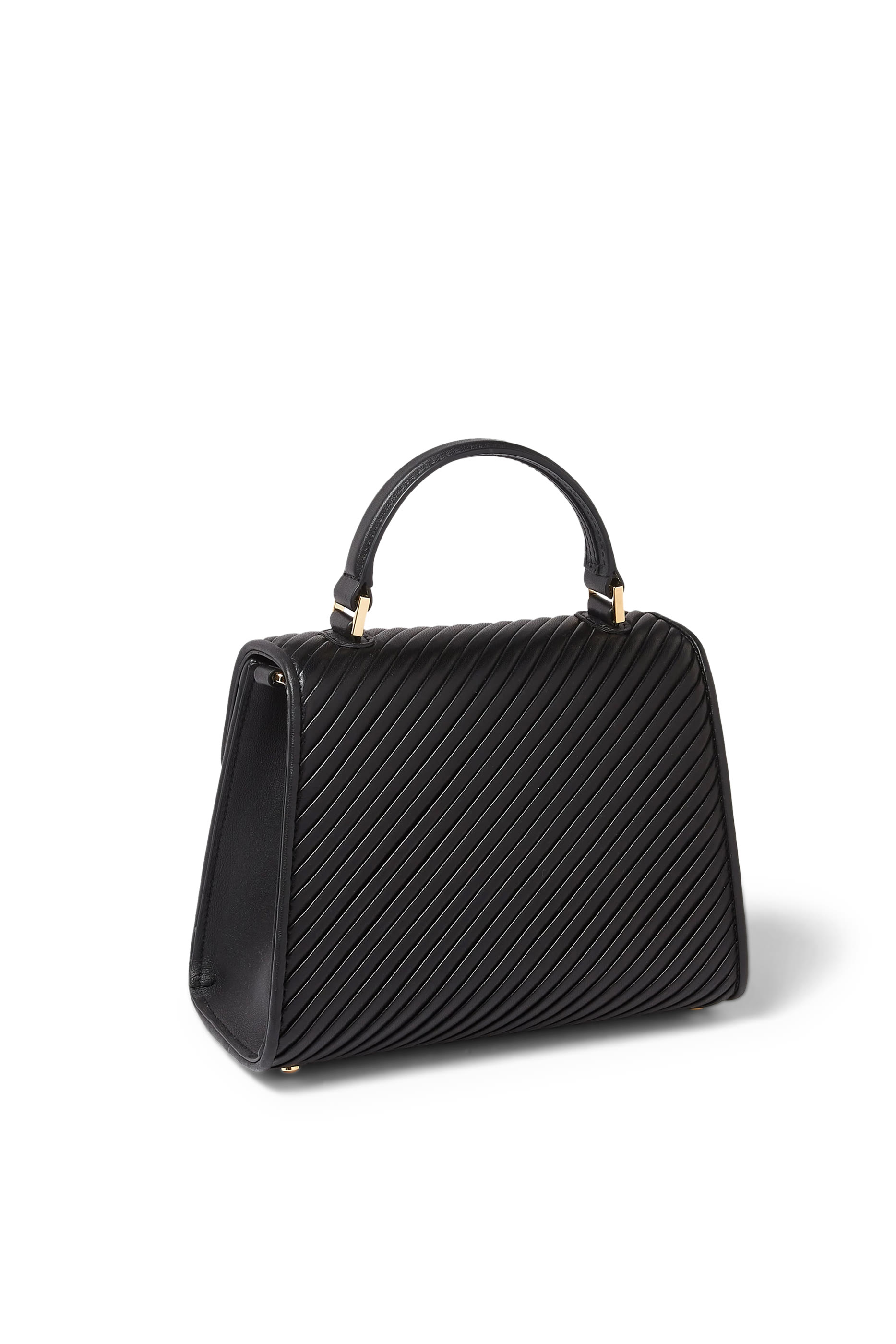 حقيبة يد صغيرة بشعار حرف الماركة