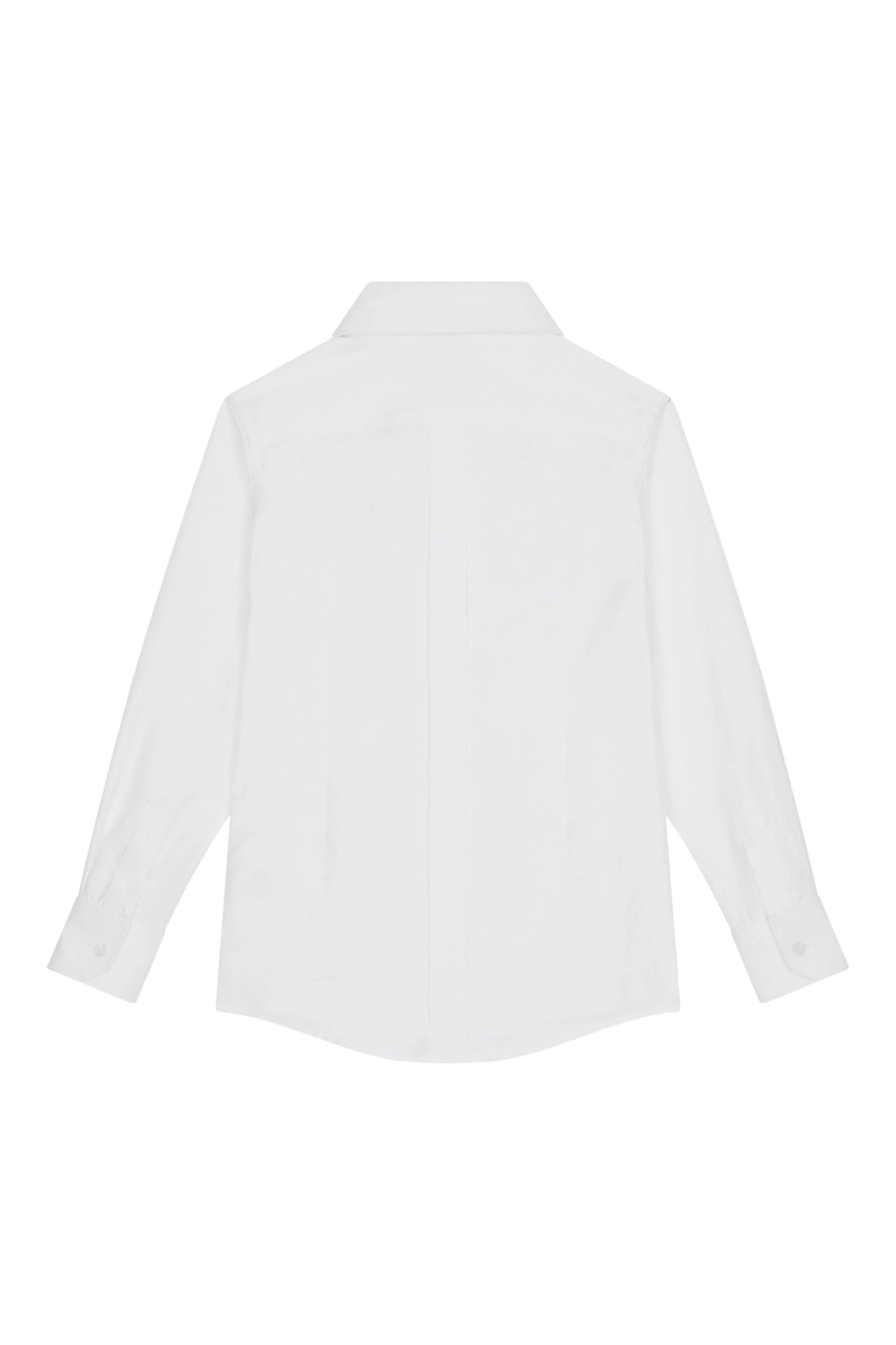 قميص بأكمام طويلة جاكار بوبلين للأطفال