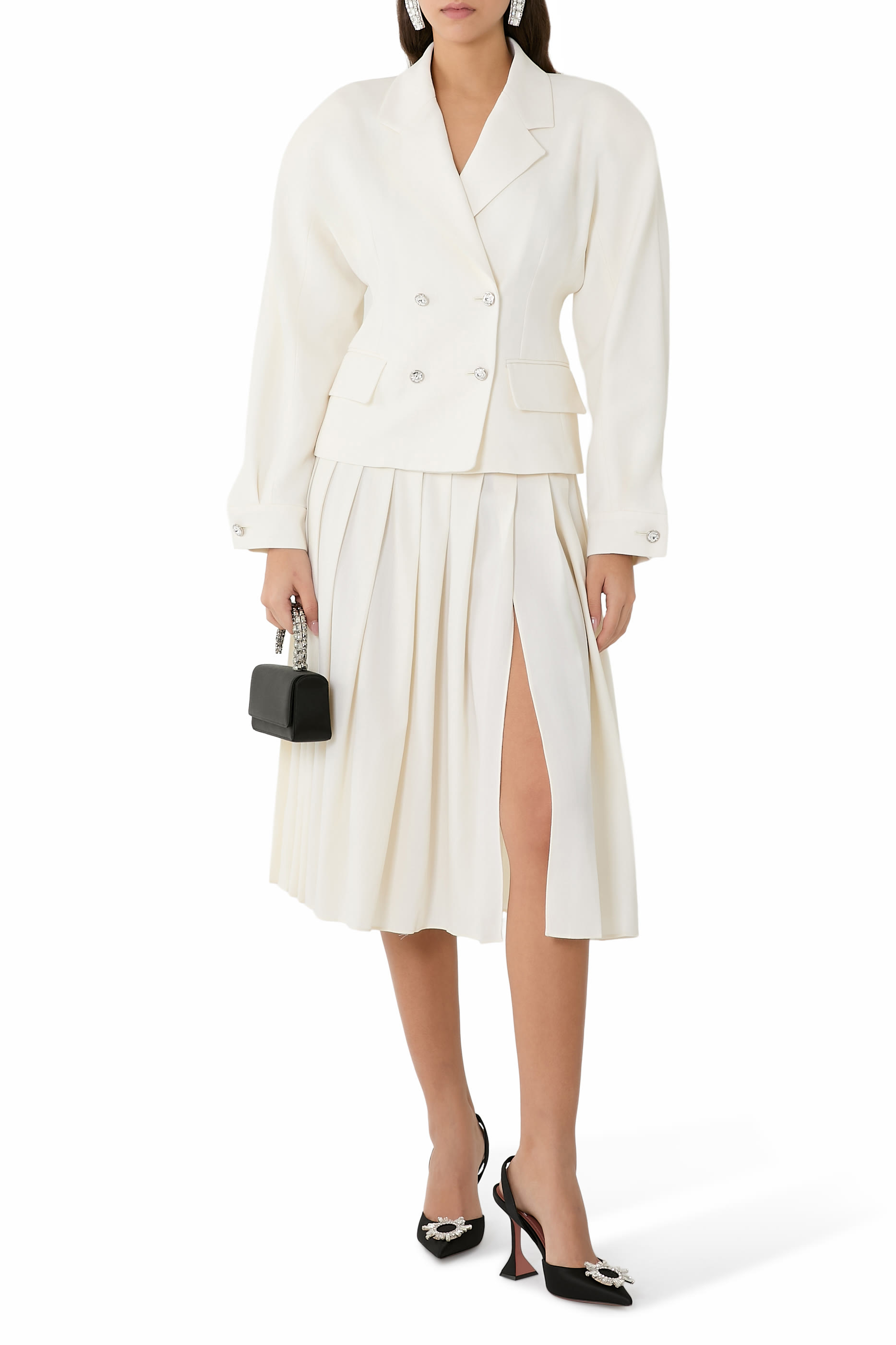 حذاء كلاسيك بيجوم بسير خلفي وكعب 95 مم ستان