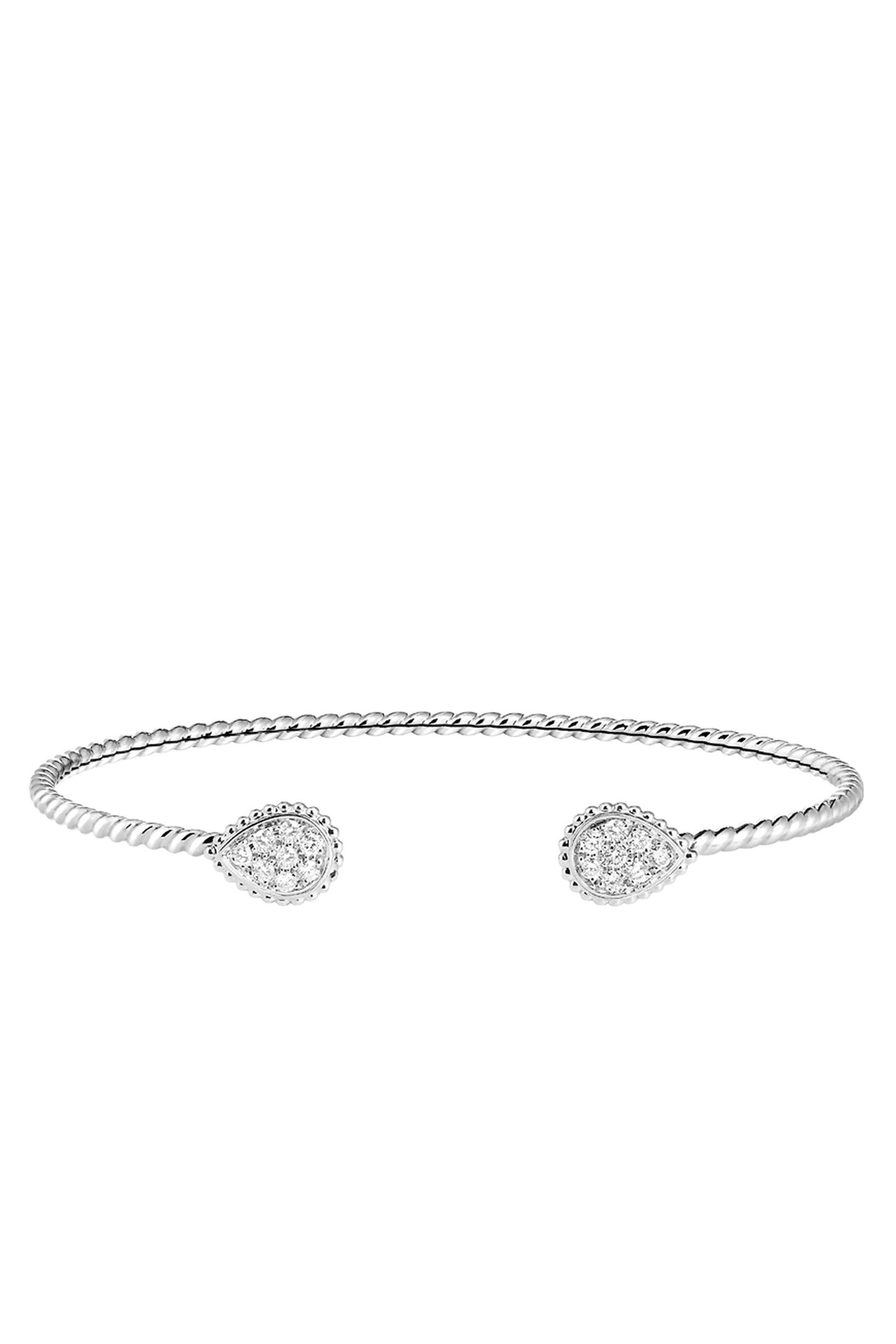 سوار سيربنت بوهيم مرصع بالماس ذهب أبيض عيار 18