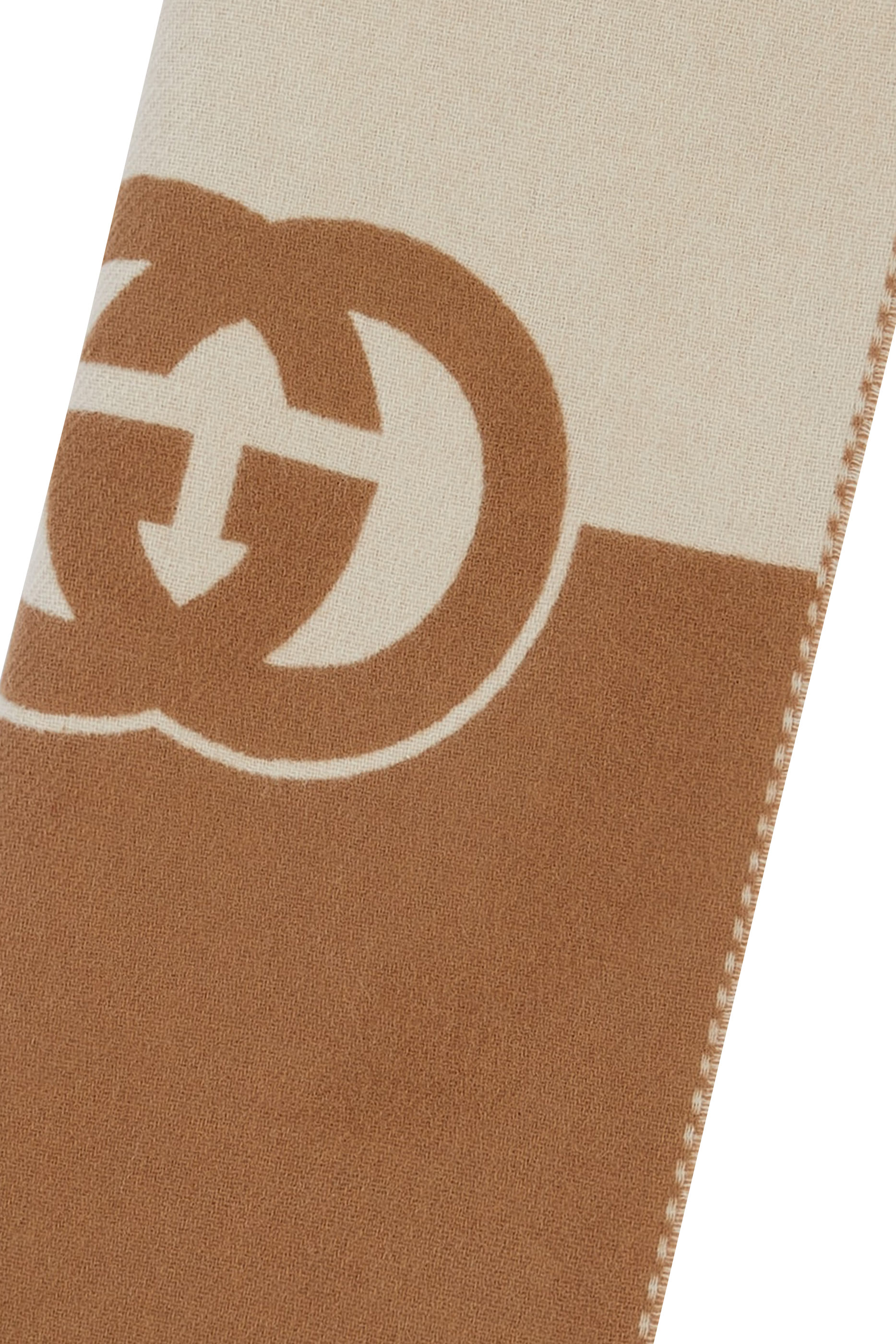 وشاح بشعار حرفي الماركة متداخلين صوف وكشمير