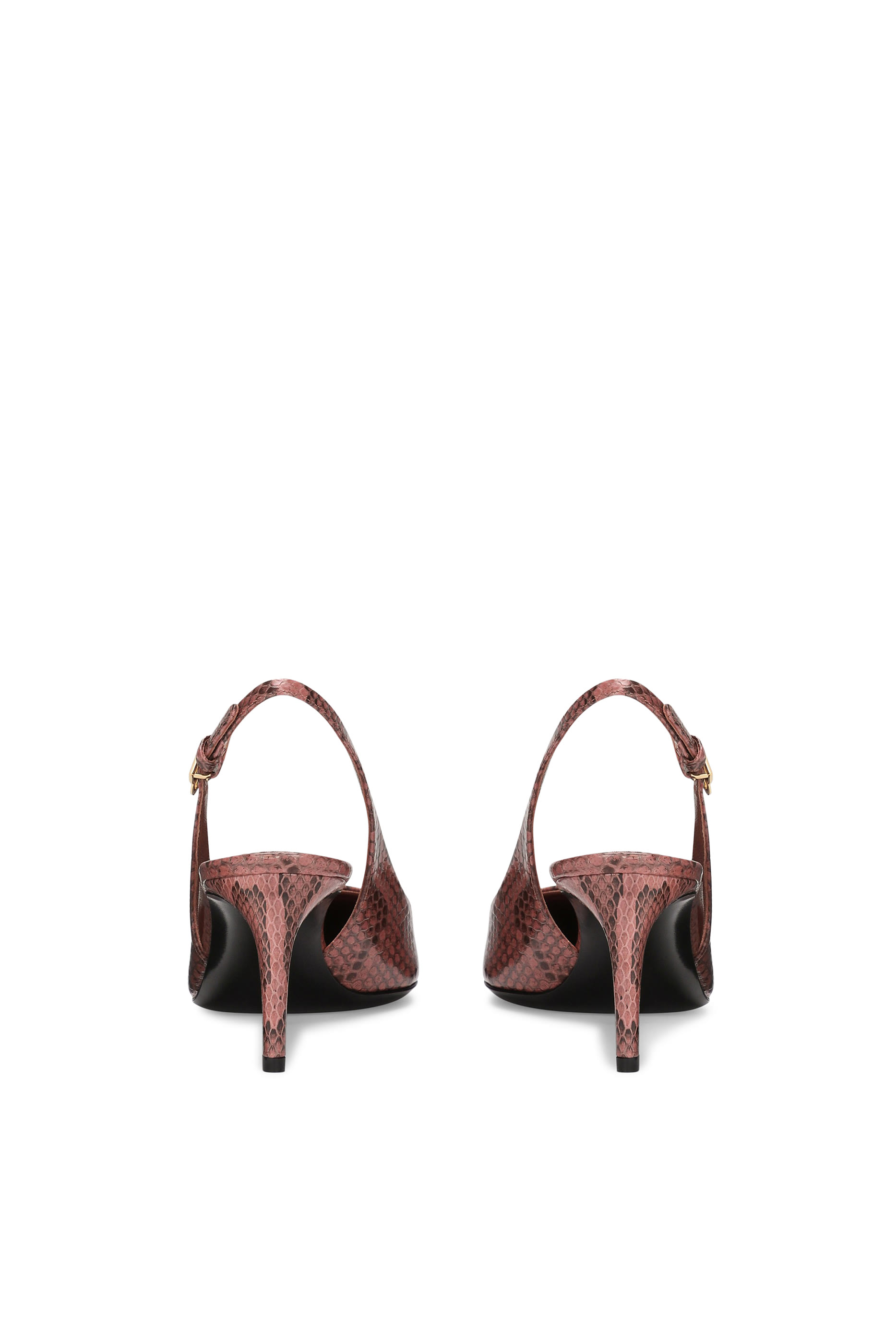 حذاء كلاسيكي 60 بنقشة جلد الأفعى وسير خلفي