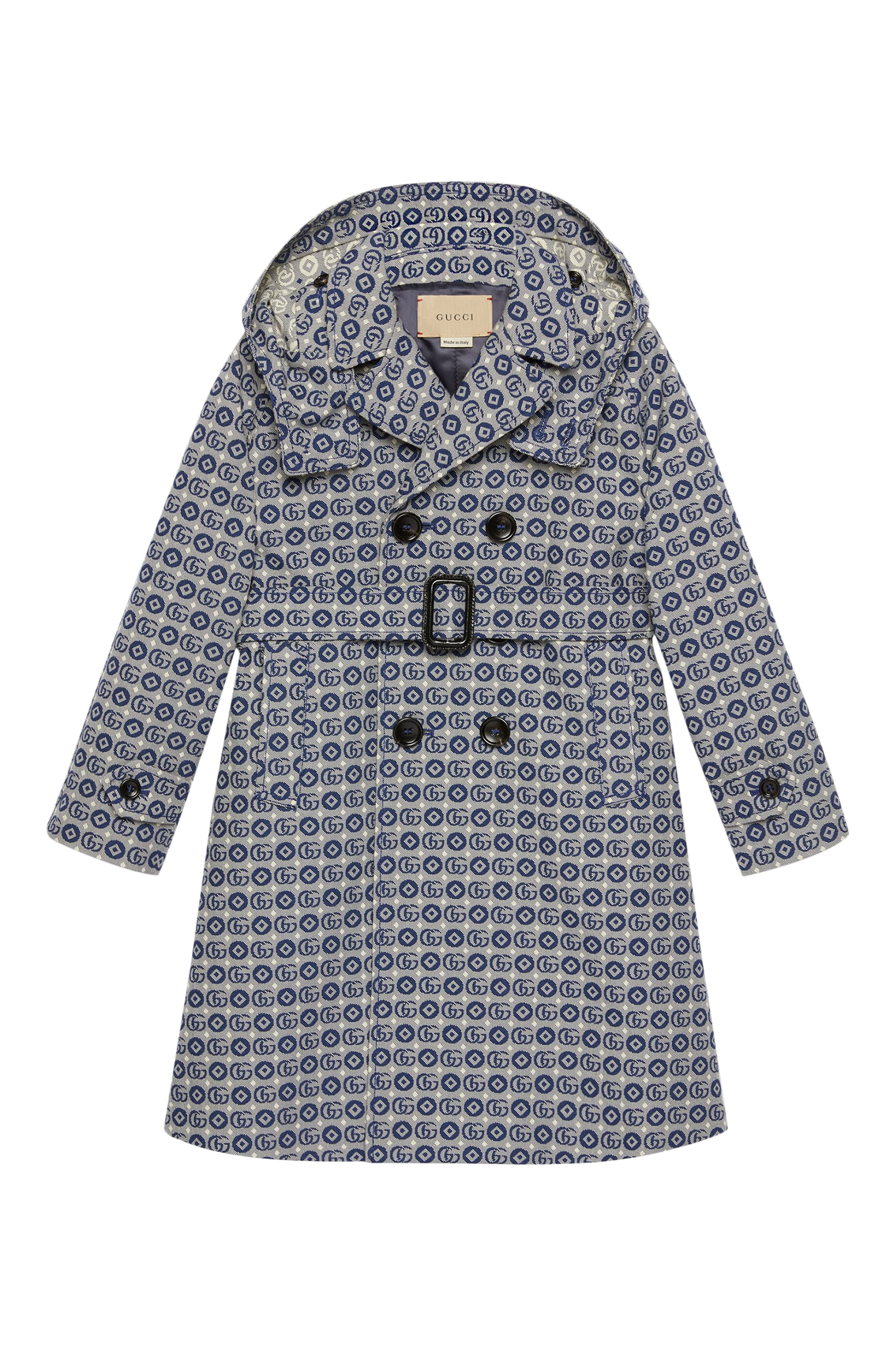 معطف بحرفي شعار الماركة قطن