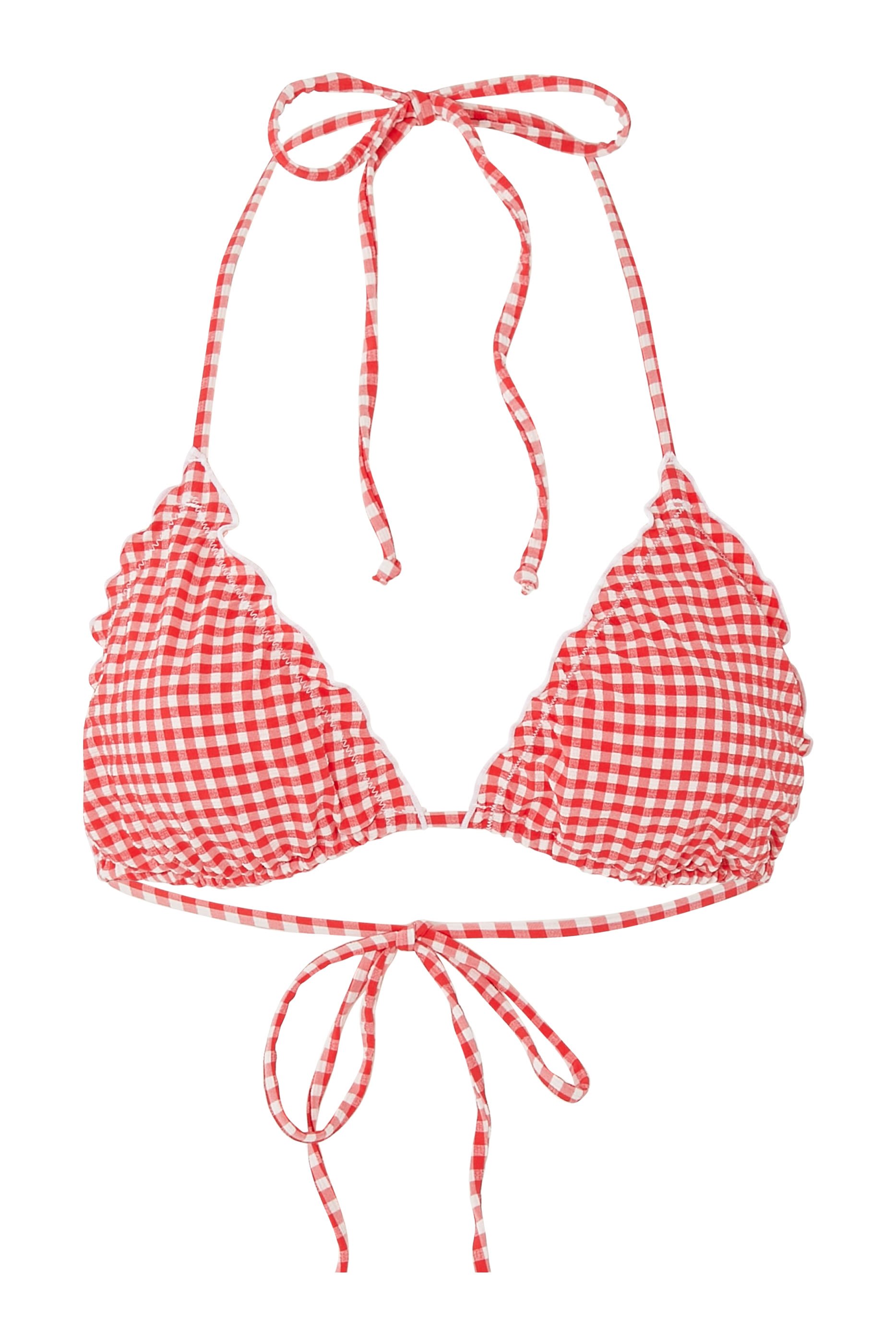 قطعة بيكيني علوية بحواف شبكية