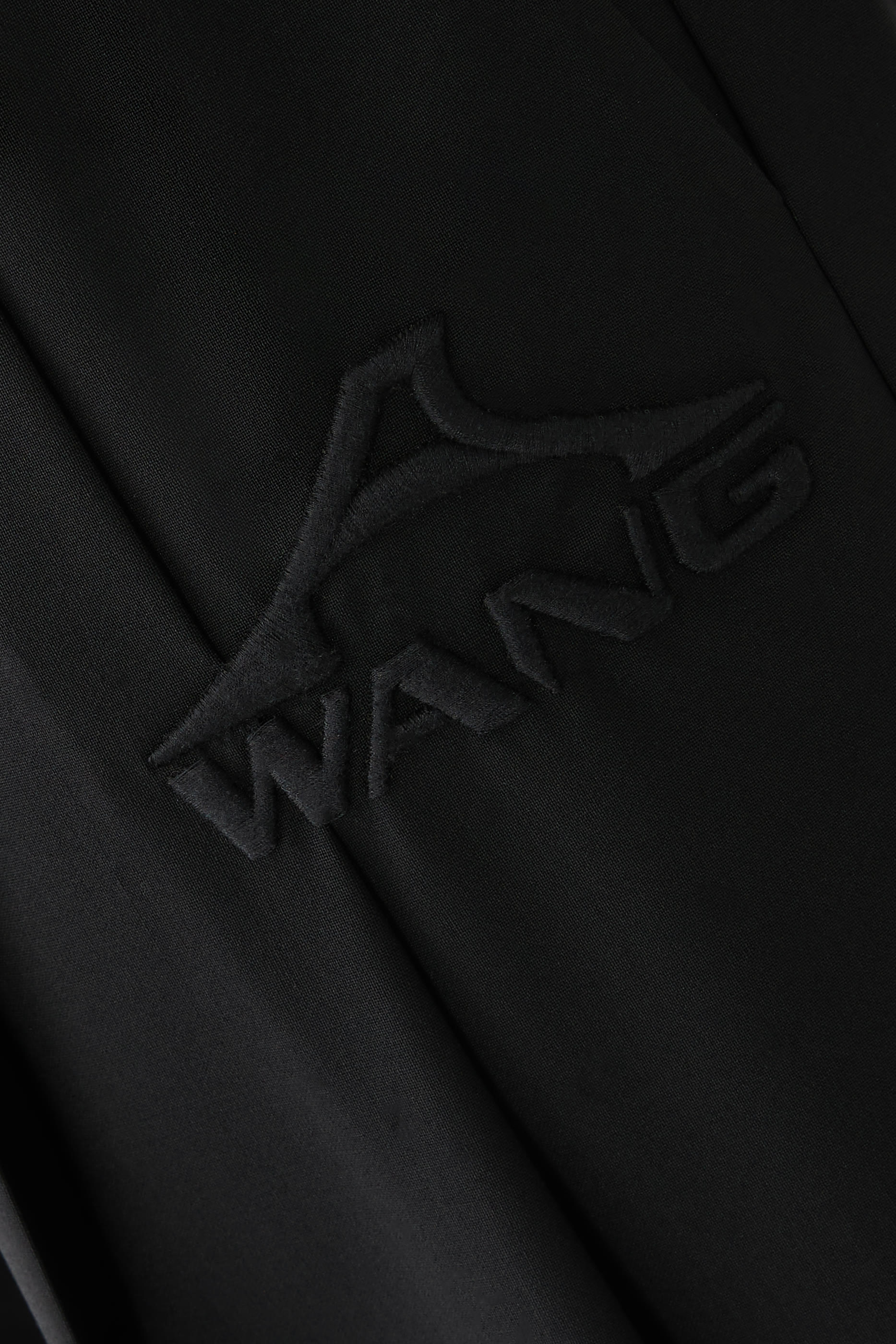 بنطال بقصة فضفاضة بخصر متوسط ​​الارتفاع صوف استوائي