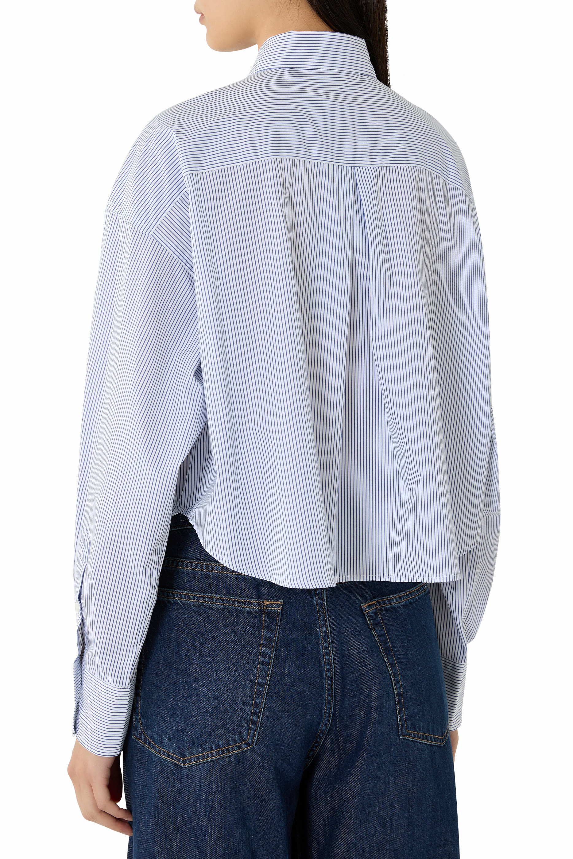 قميص مارين مخطط بقصة قصيرة