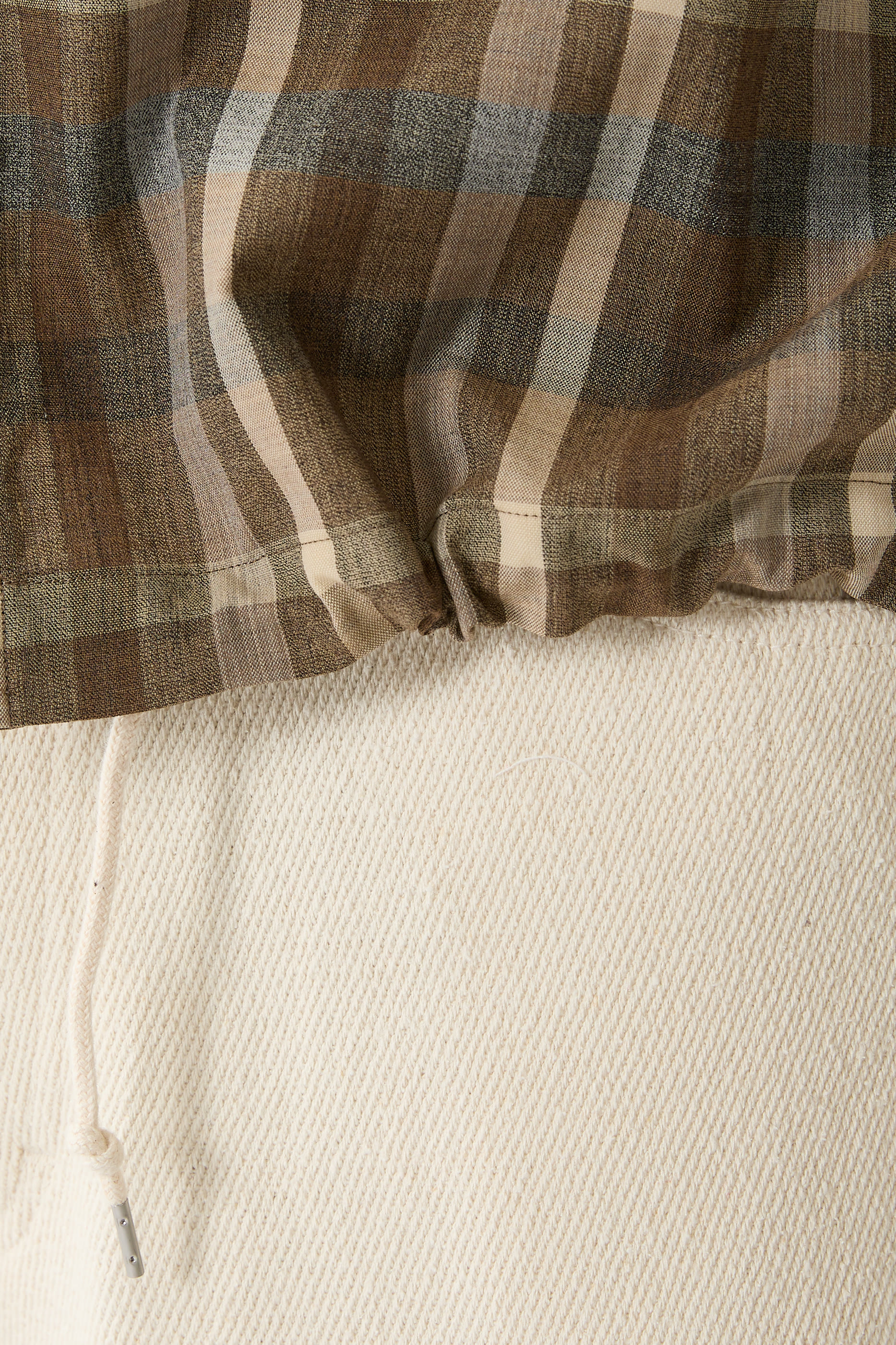 قميص بنقشة مربعات صوف استوائي فائق النعومة