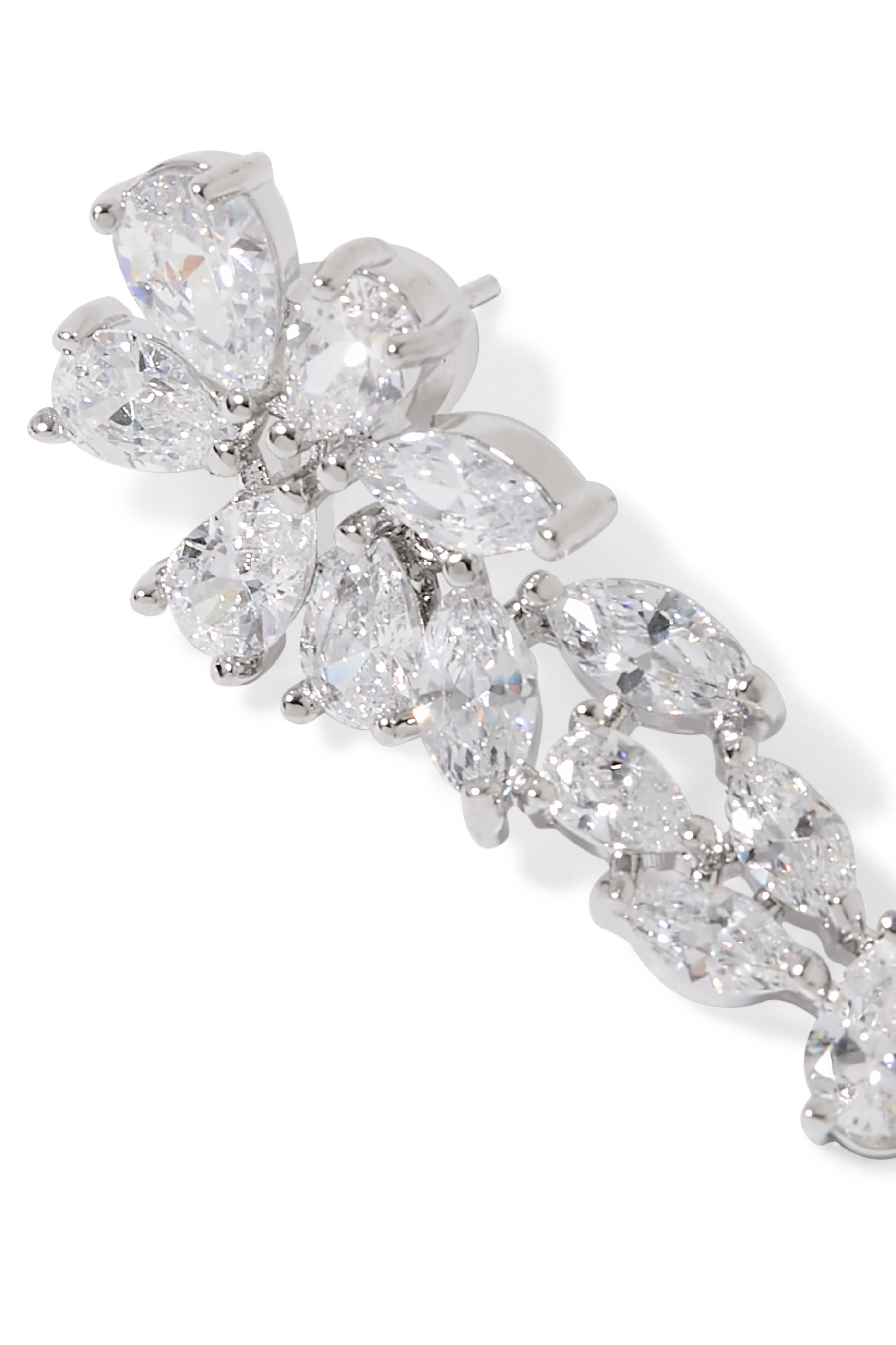 أقراط إستيل مرصعة بأحجار زركونيا مكعبة، فضة إسترلينية