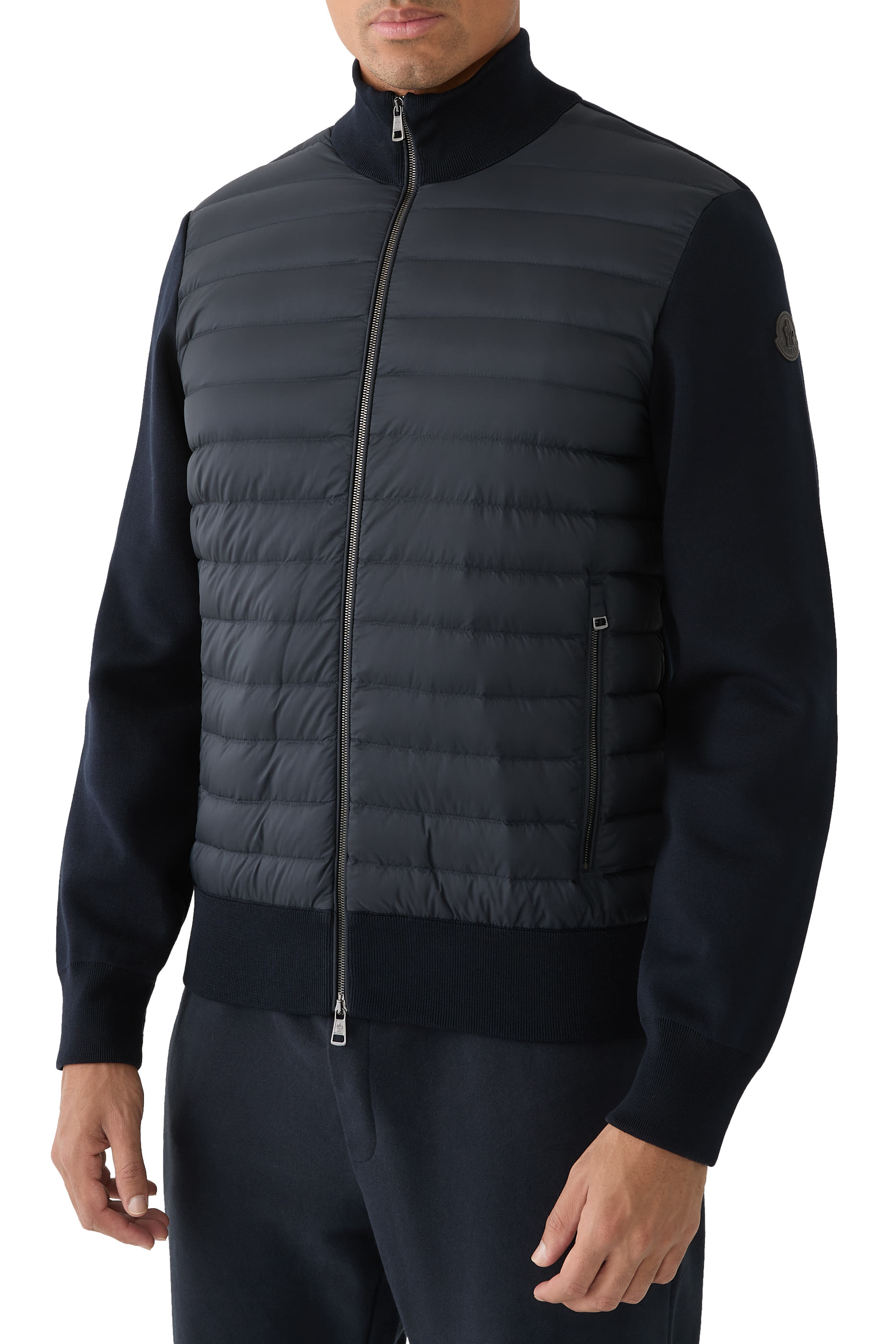 كارديجان مبطن بسحّاب قطن كريب