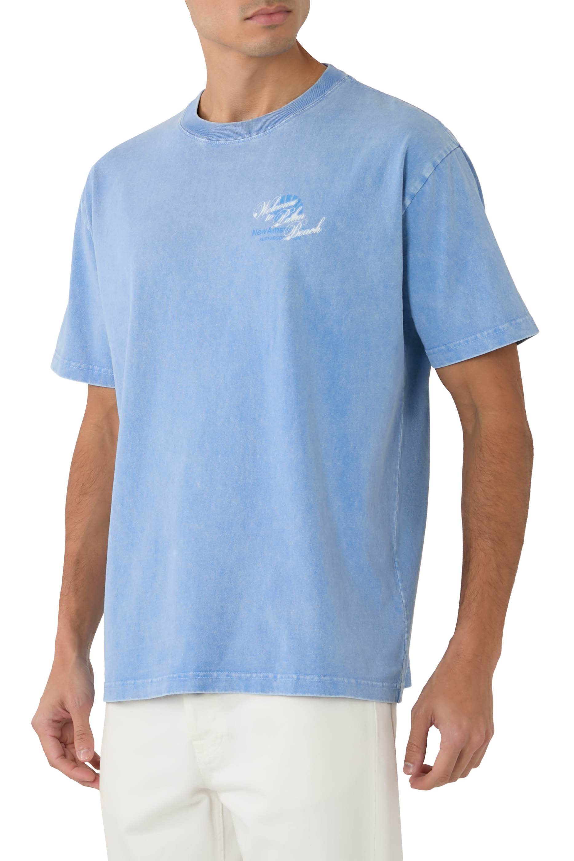 تيشيرت بطبعة ويلكام تو بالم بيتش