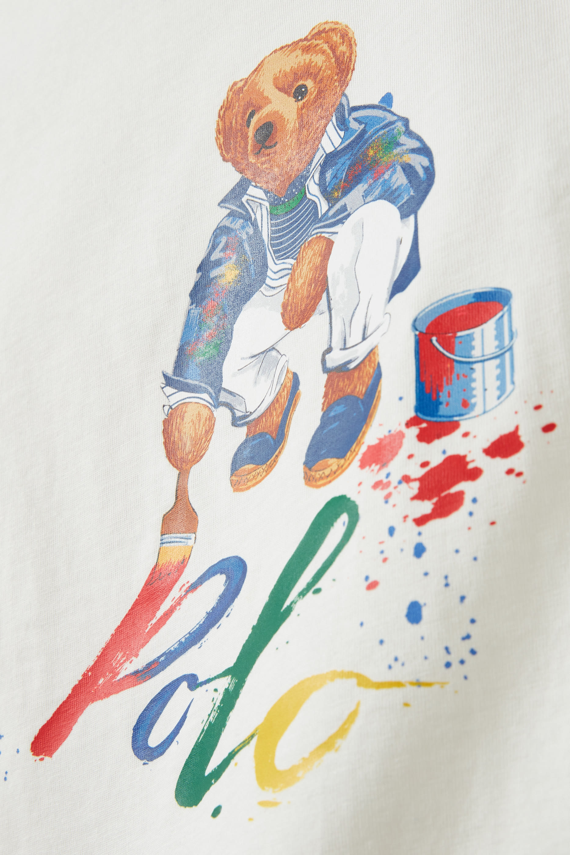 تيشيرت للأطفال بطبعة دب غرافيكية