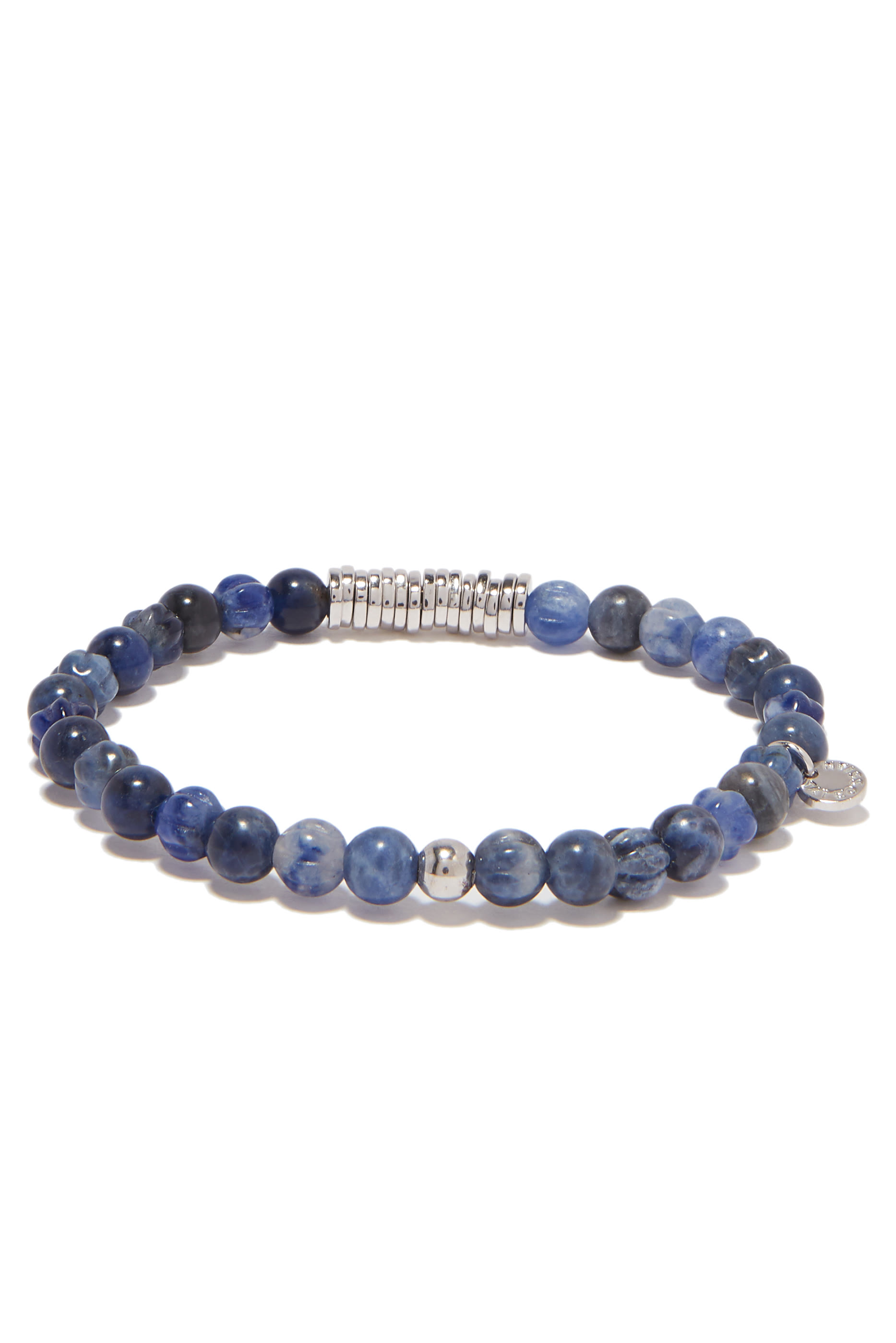 سوار بأقراص فضة وخرز