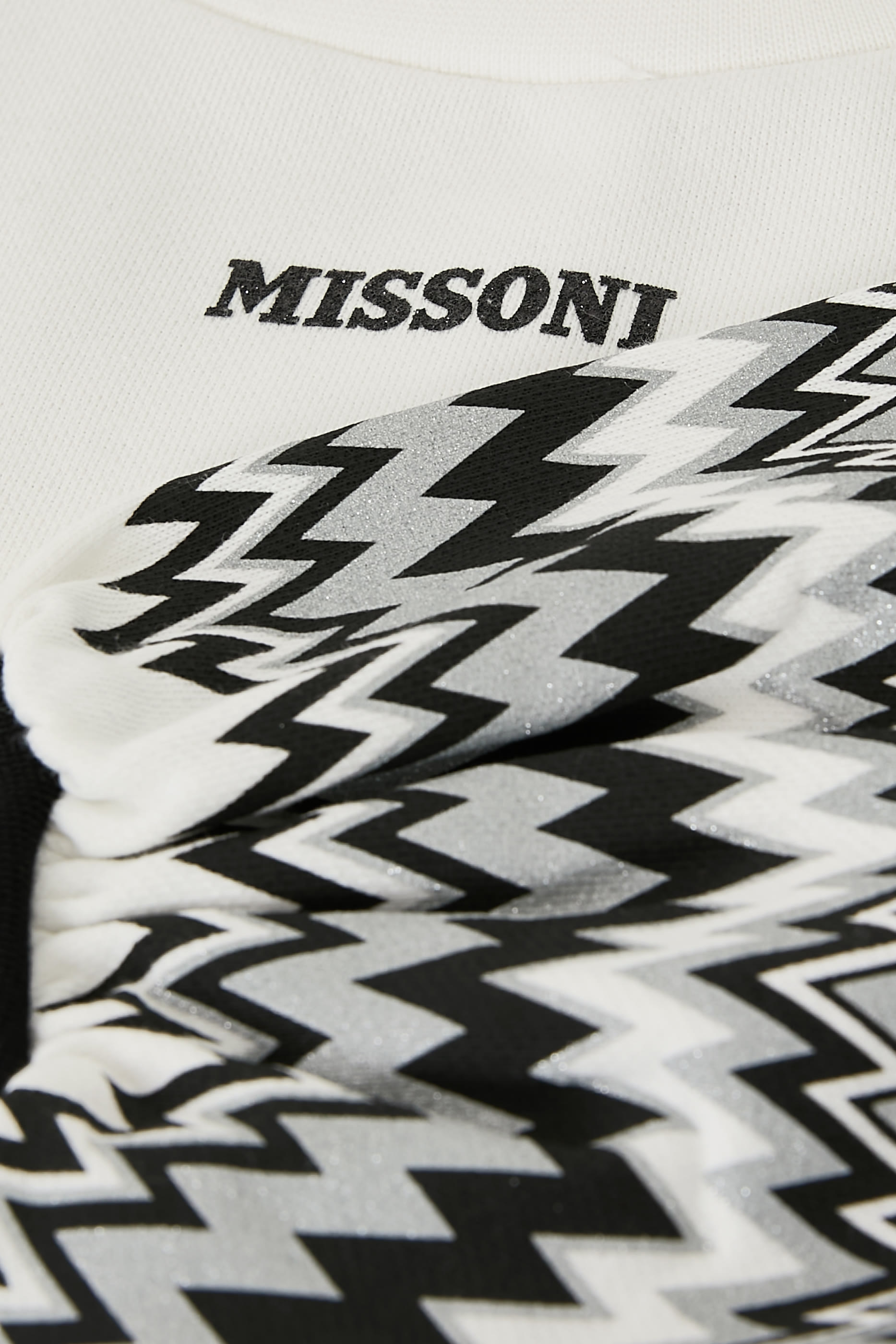 سويت شيرت بشعار الماركة وخطوط متعرجة للأطفال