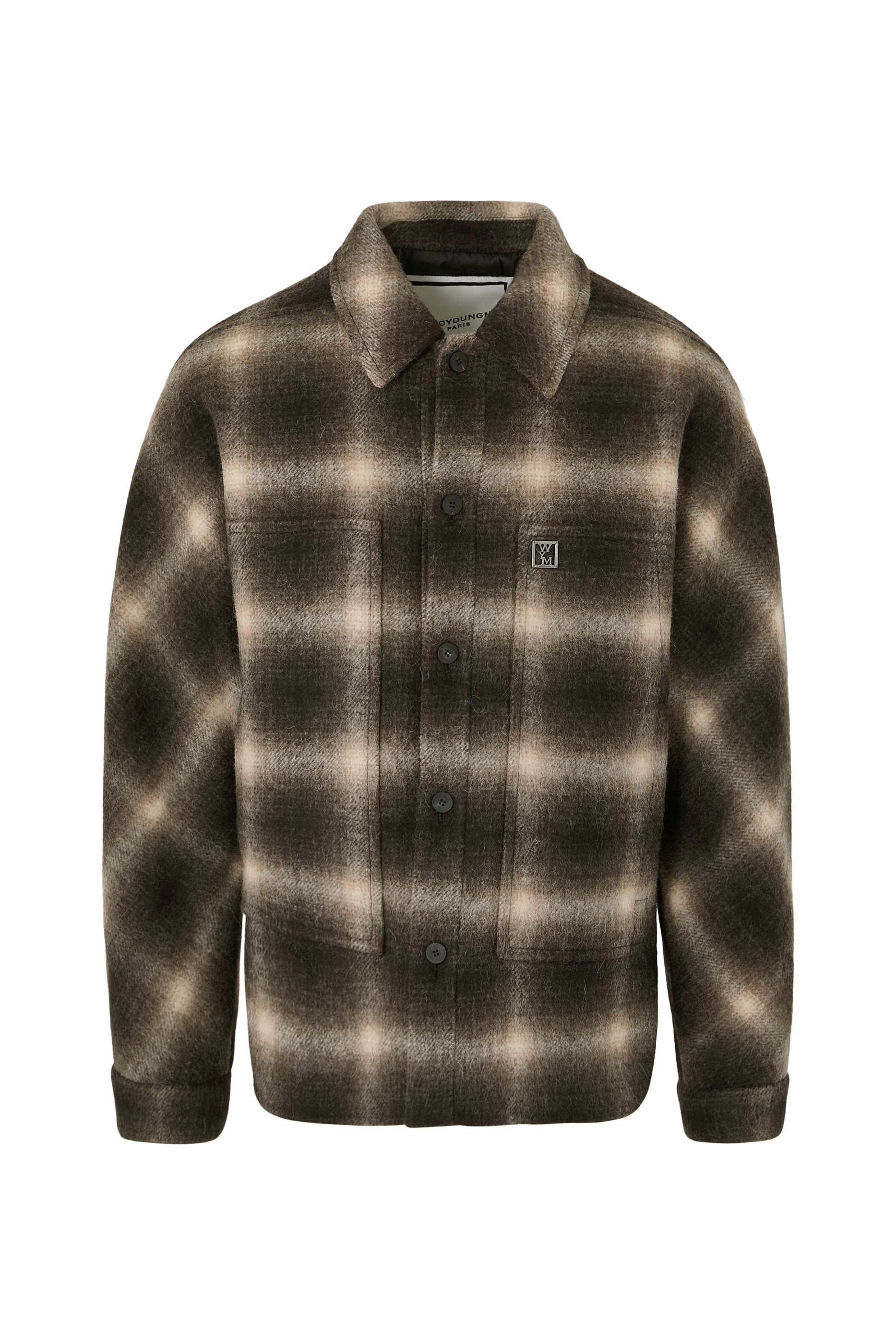 جاكيت بنقشة مربعات بلون متدرج