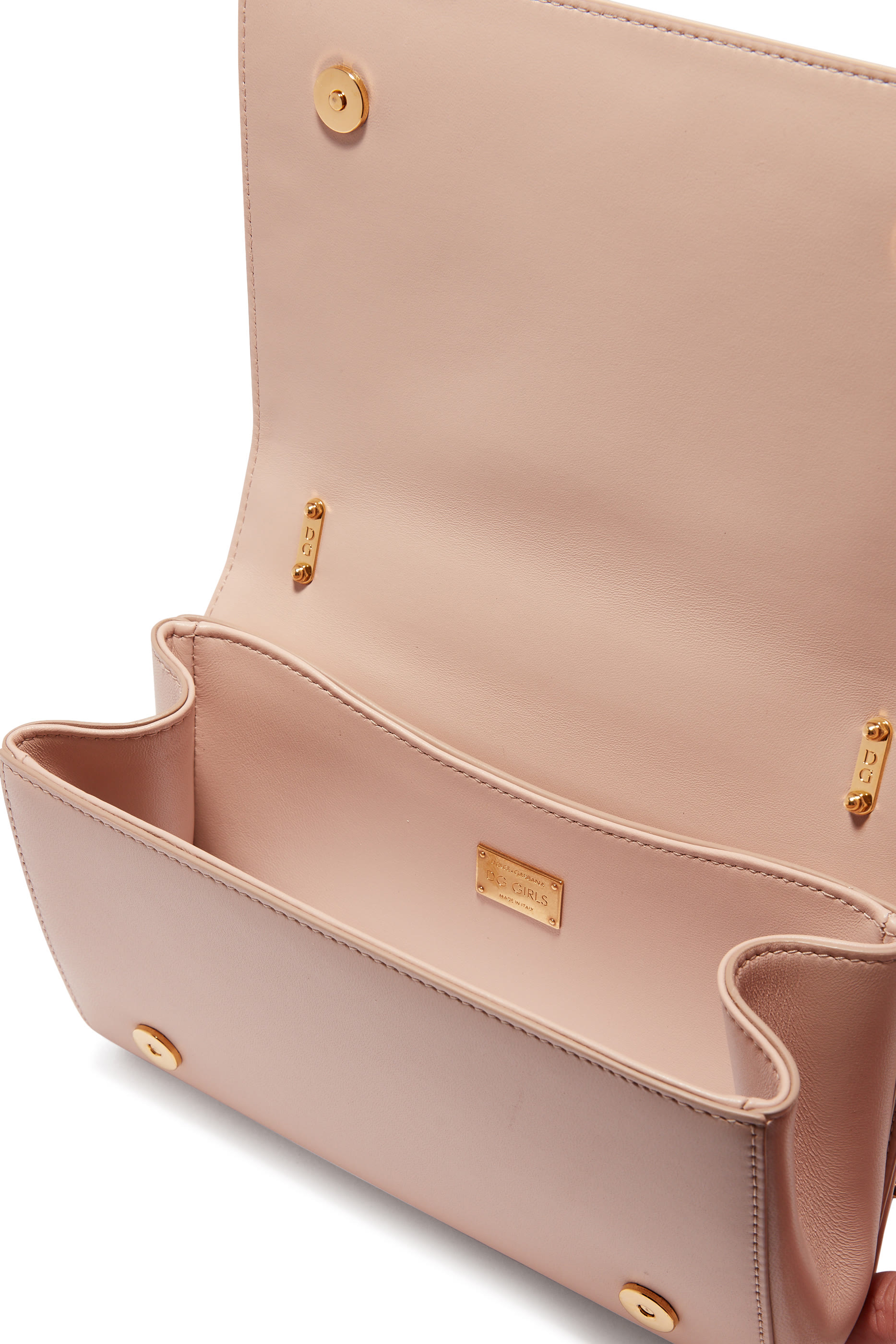 حقيبة كتف جيرلز بشعار الماركة جلد نابا