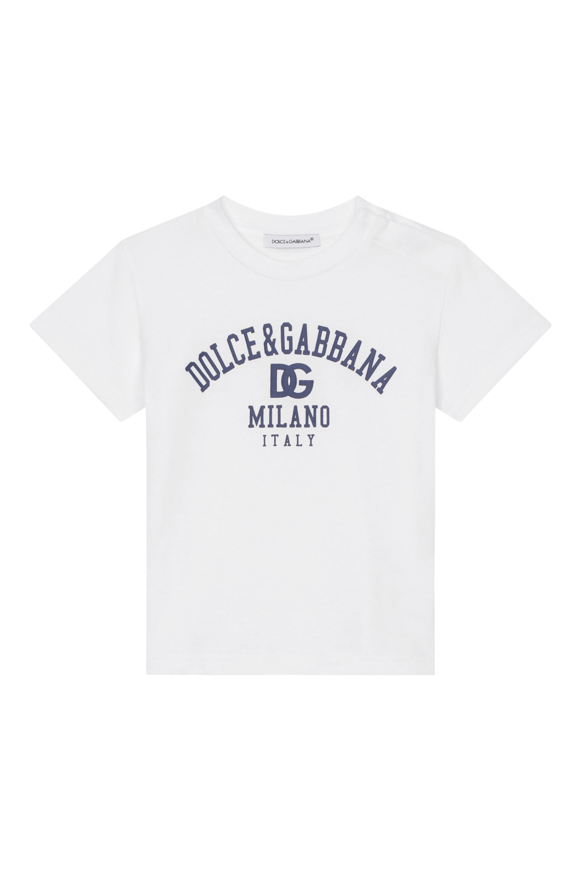 تيشيرت بأكمام قصيرة بشعار الماركة للأطفال